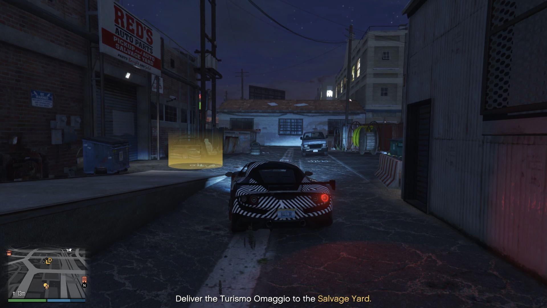 Delivering the vehicle to the Salvage Yard.