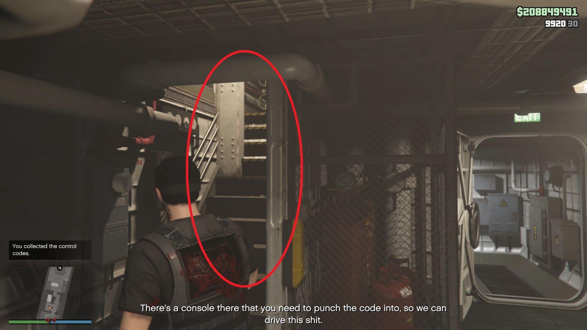 Stairs on your left after leaving the jail cell area.