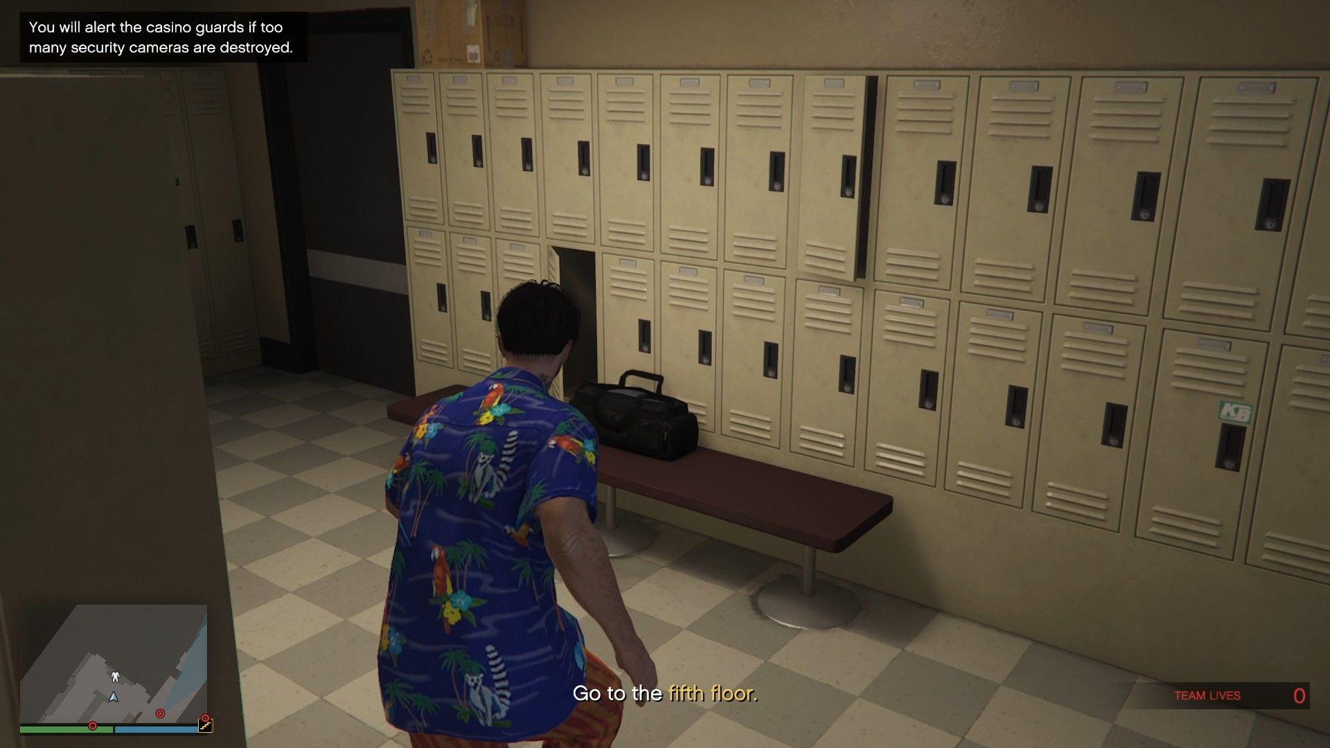 Staff cleaner outfit on the bench.