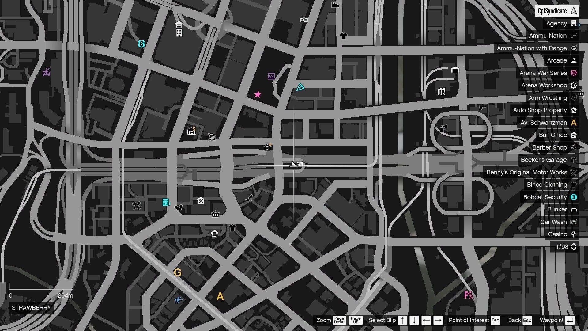The map shows the location of the lucky clover at the metro station platform in Strawberry.