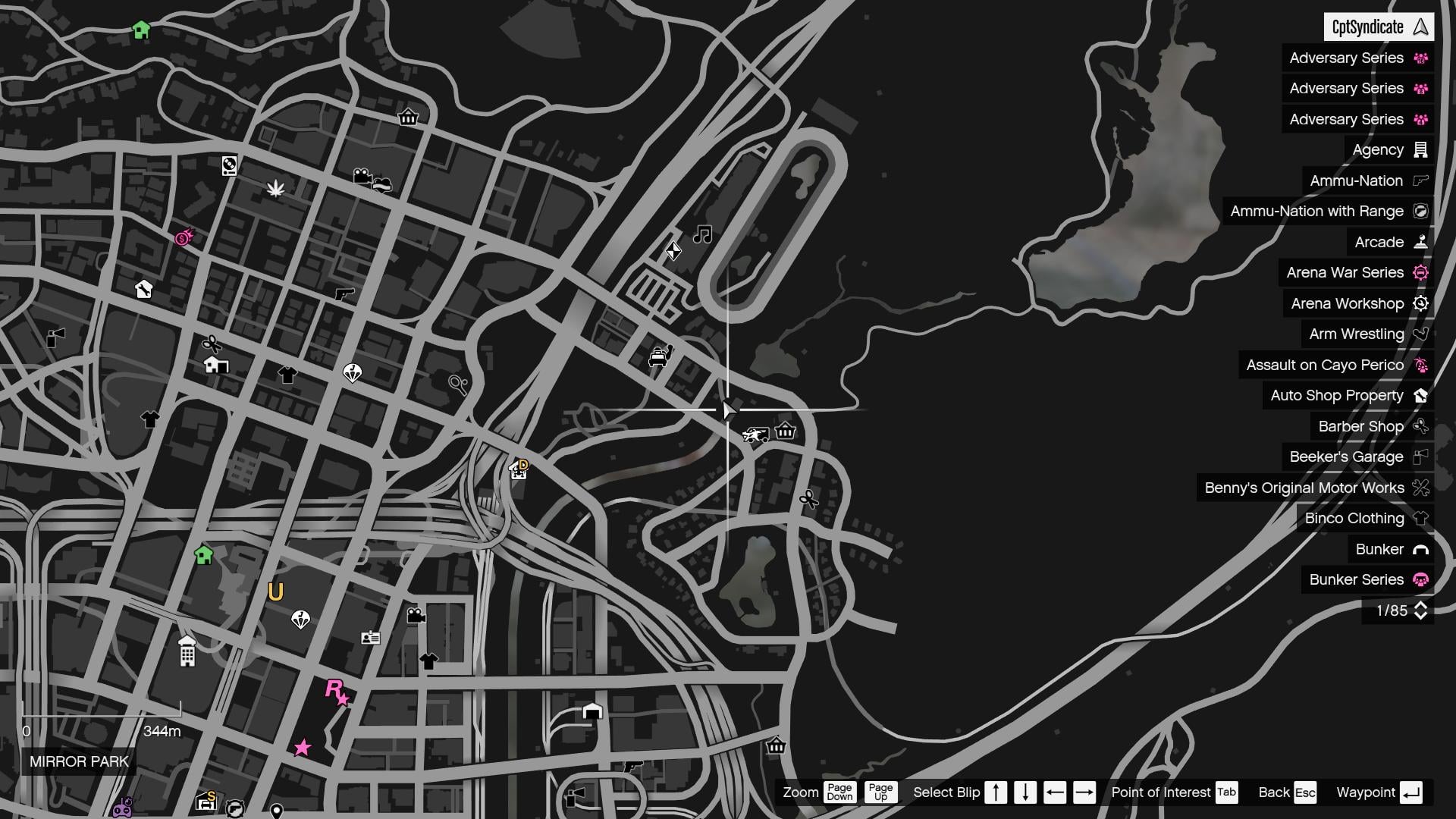 Sewage tunnel entrance location on the map.