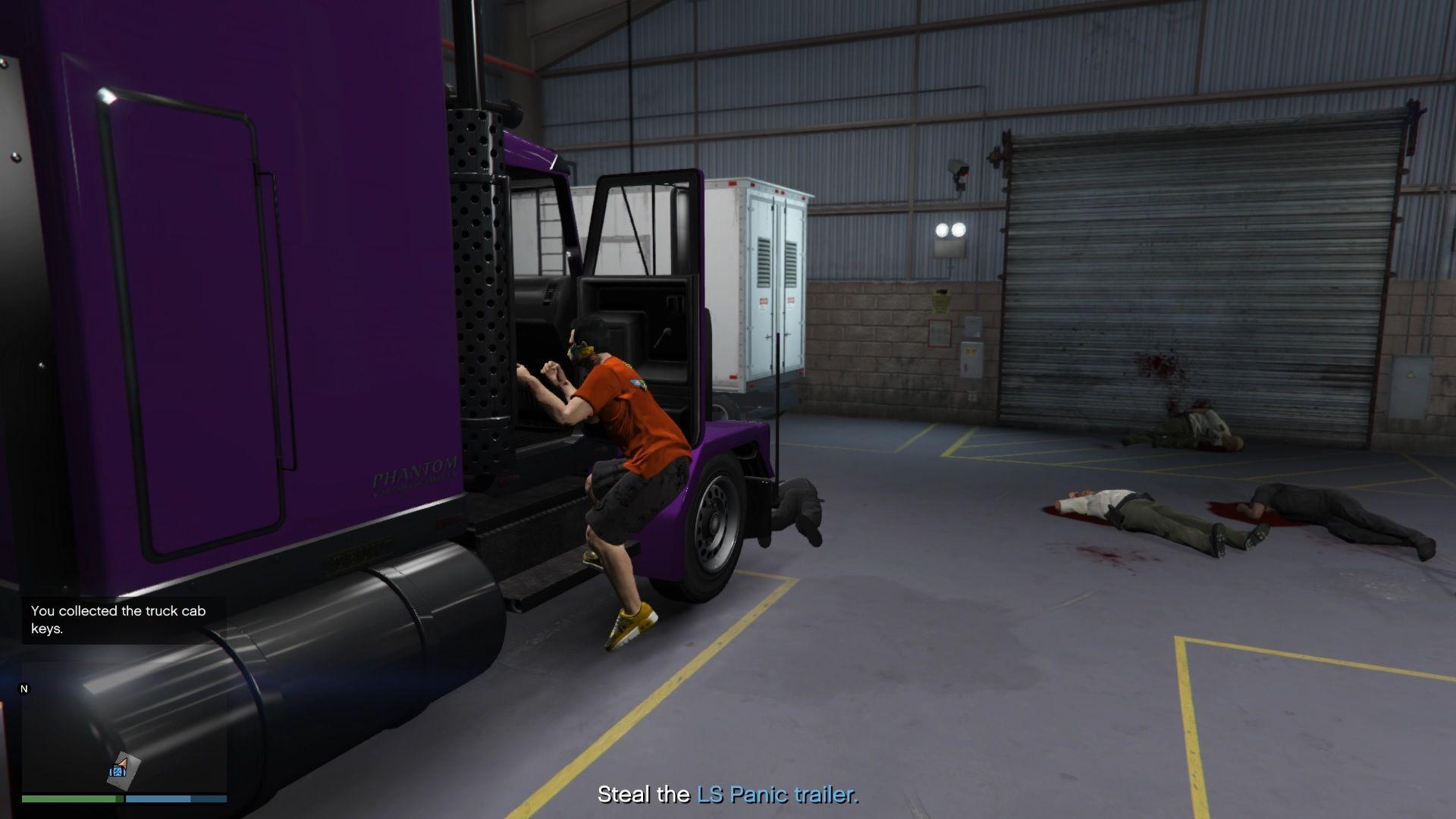 After getting the cab keys, you should be able to enter the trailer.