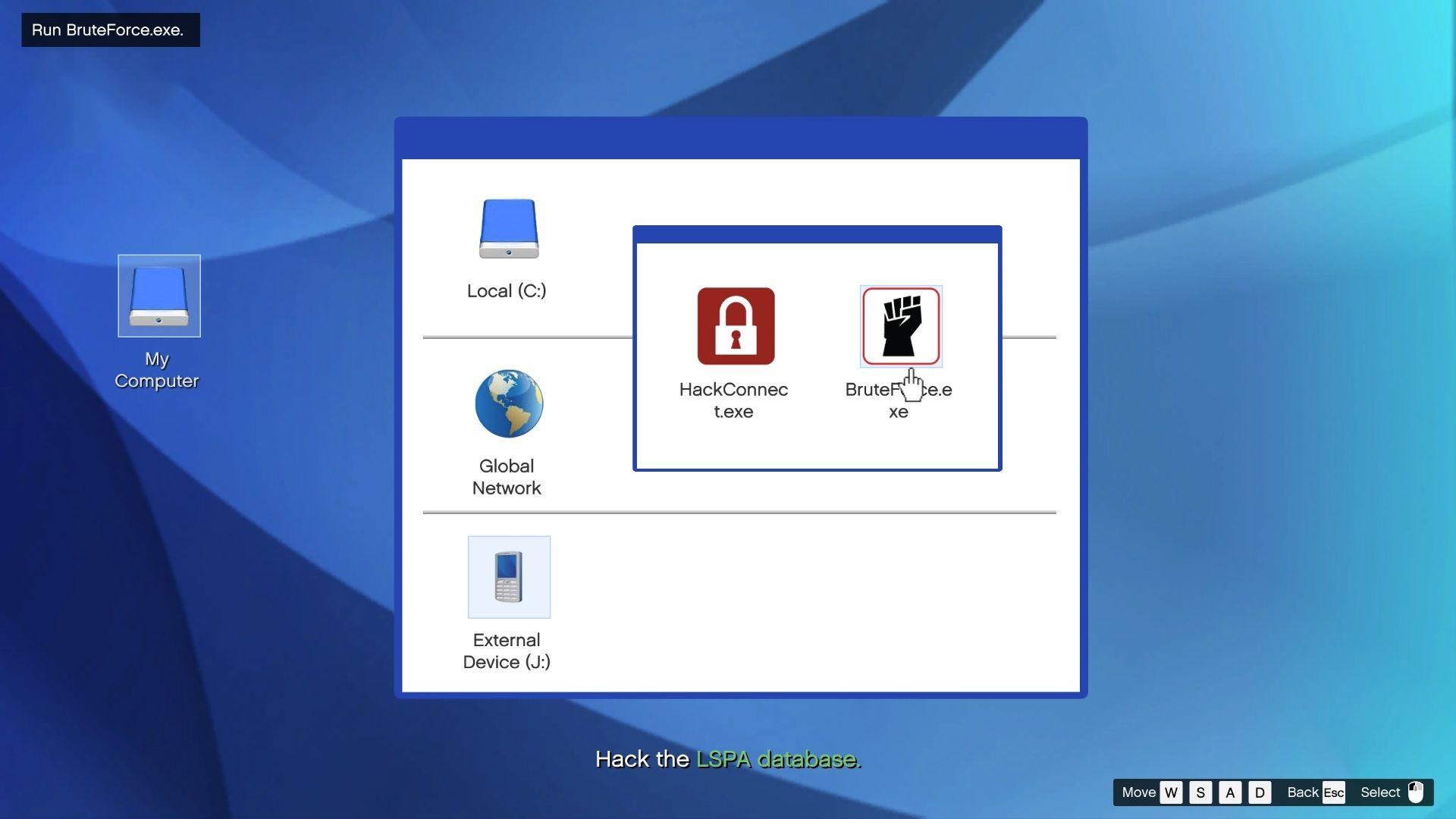 After that, click on BruteForce.exe to hack into the computer.