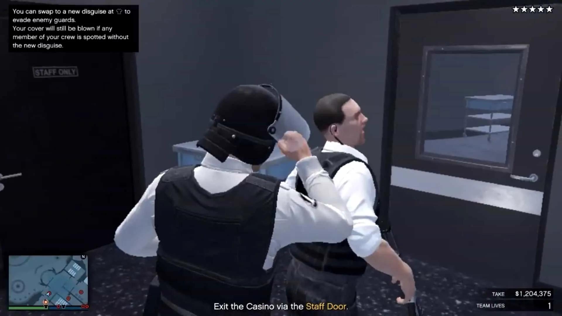 Taking out the second guard silently