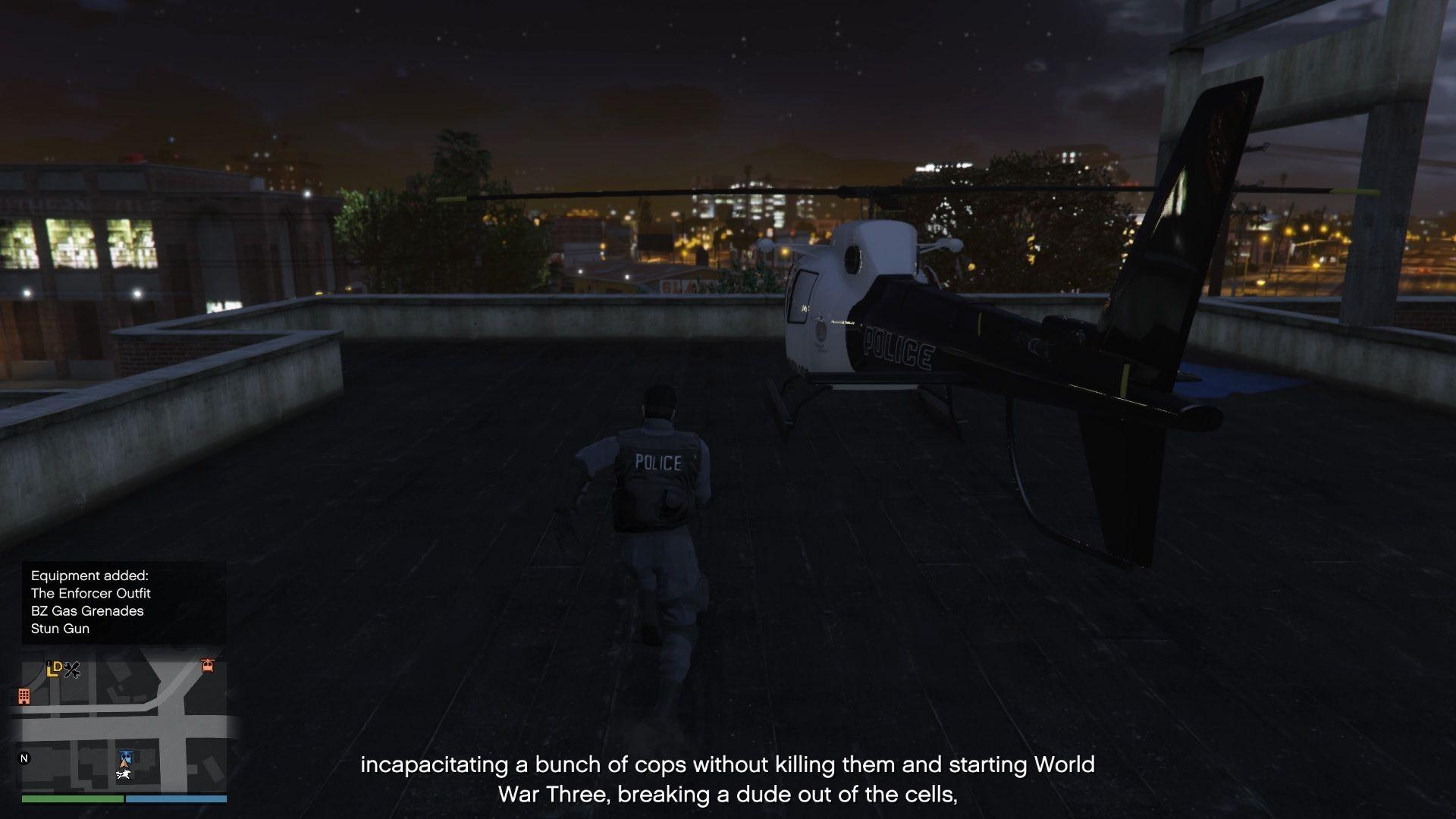 Parked Police Maverick.