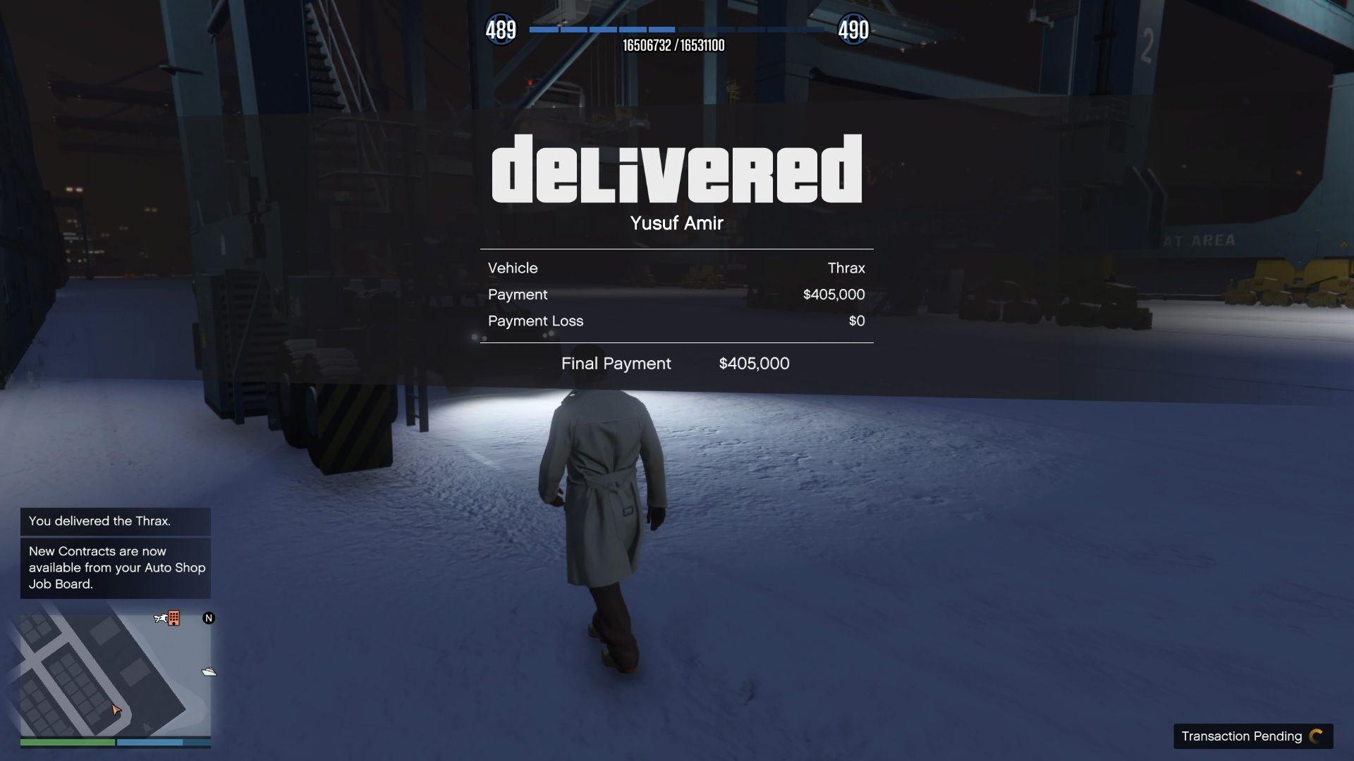 Thrax delivered to Yusuf without any payment loss.