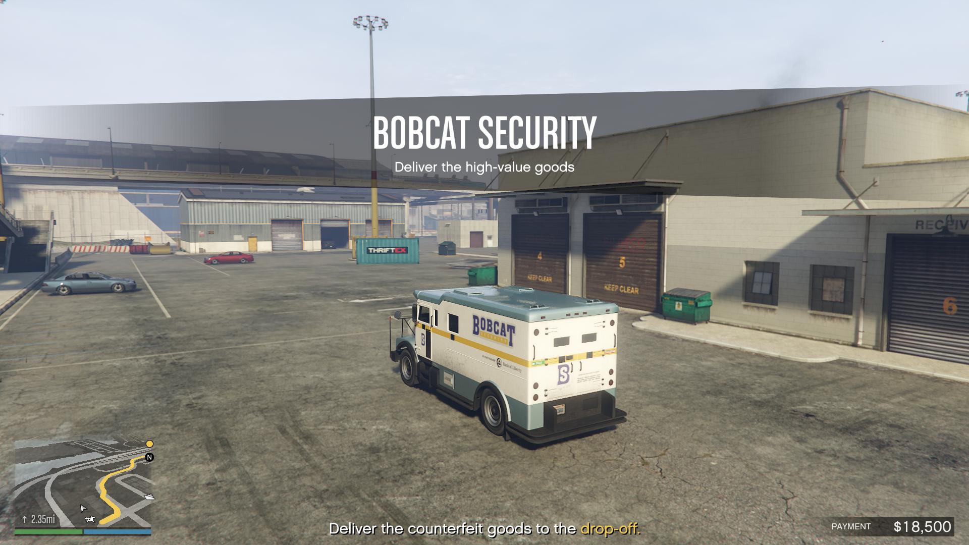 Bobcat Security delivery mission started.