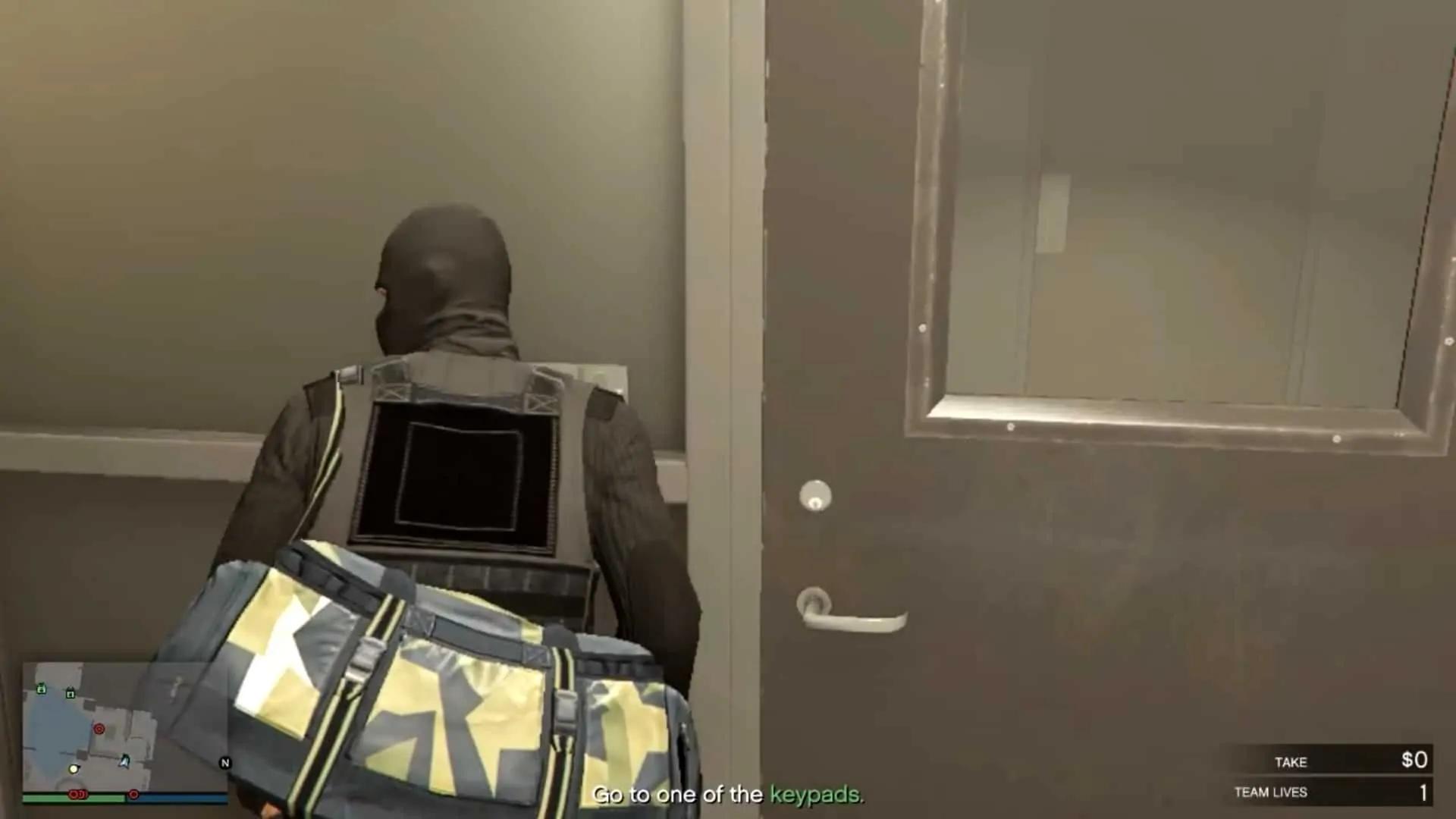 Security Room Keypad Door