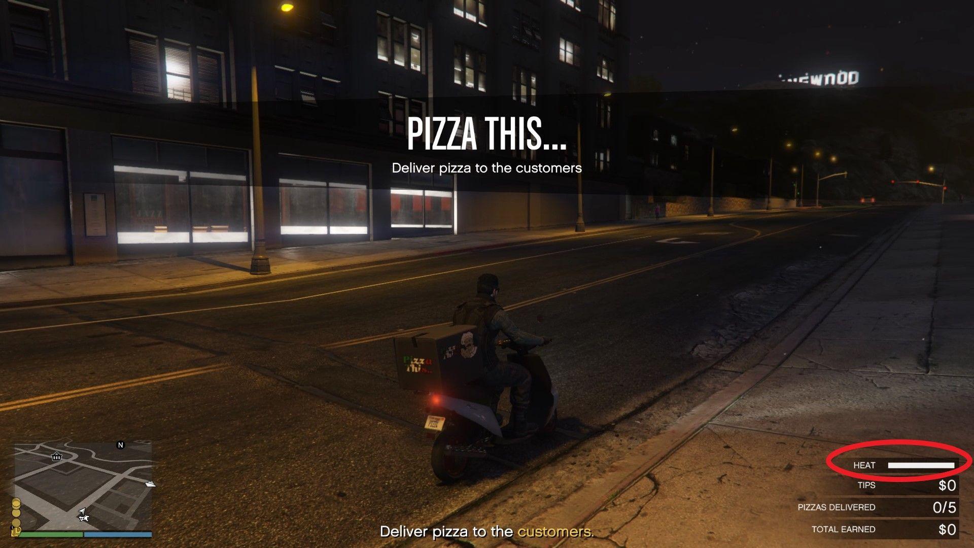 Delivering the pizza before the meter expires is important to maximize earnings.
