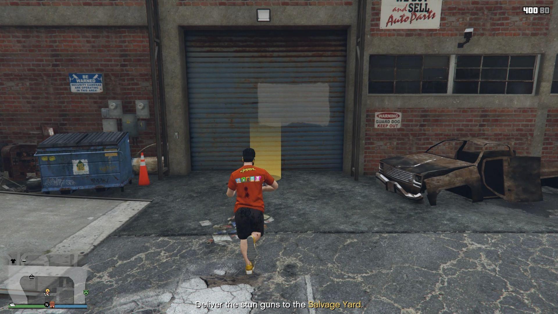 You will get some resistance, so make sure you're ready to make a run for it as soon as you grab the stun guns.