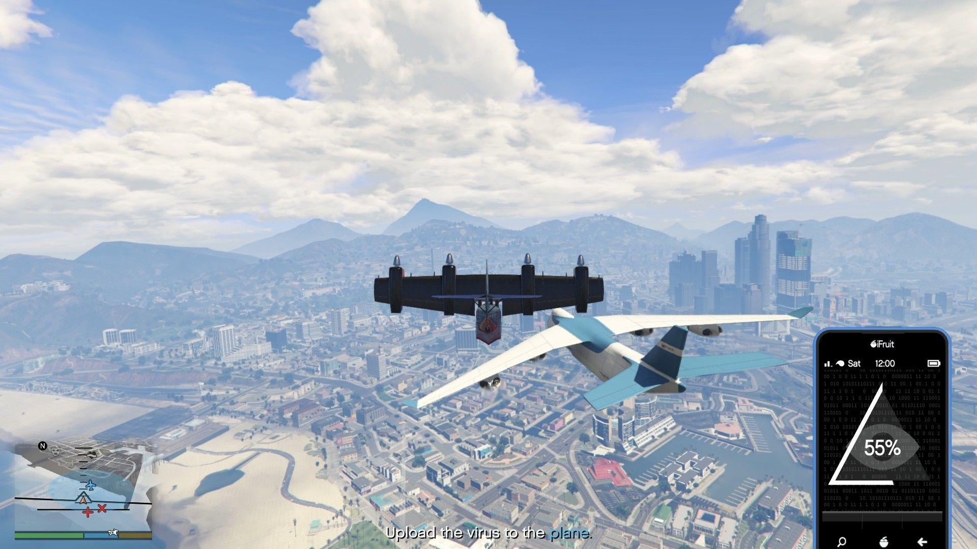 Uploading the virus.