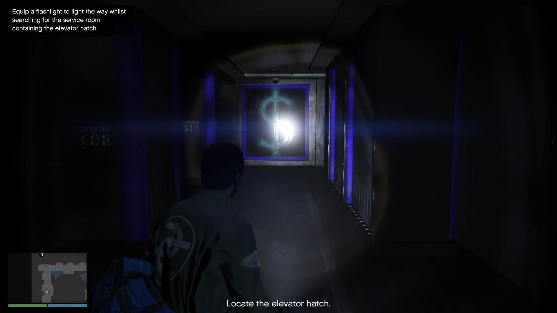 Once again, there will be another security camera. Make sure you avoid its cone of vision by keeping track of it on your minimap.