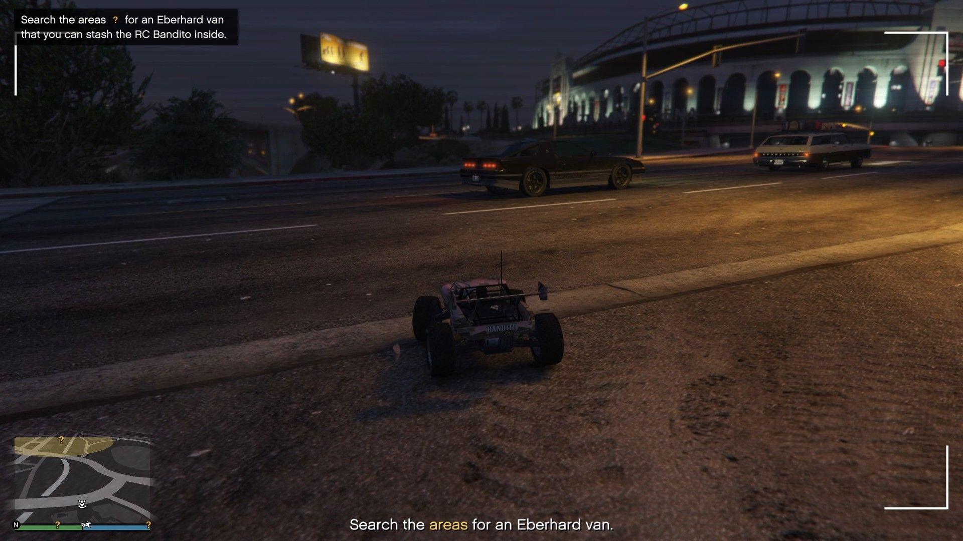 Controlling the RC Bandito as Jodi shares the live locations of the Eberhard vans.