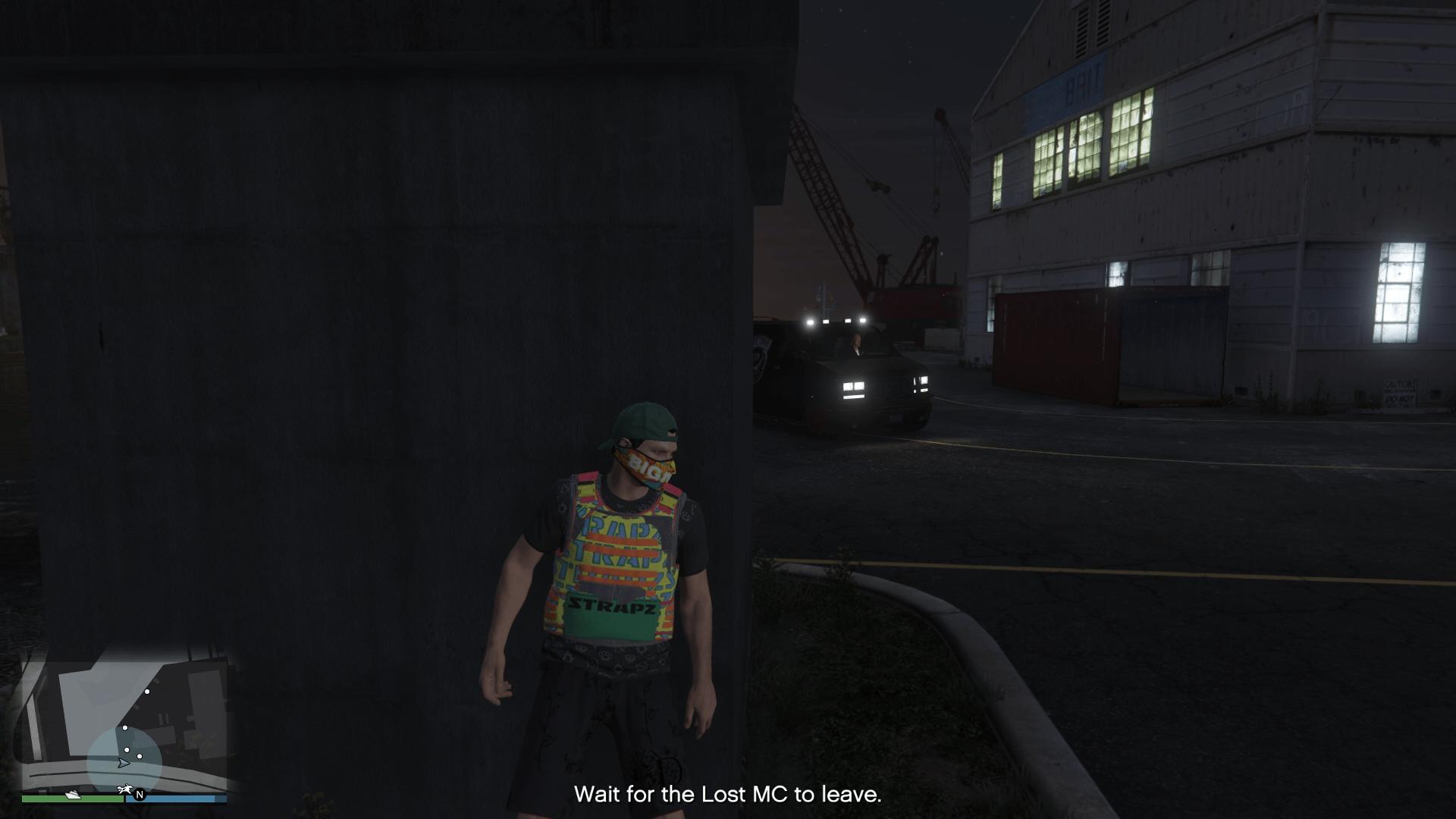 Lost MC gang members leaving the area