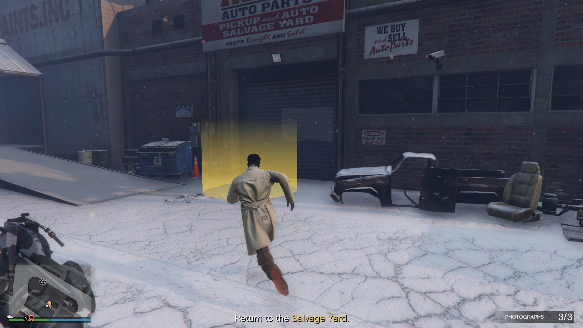 Returning to the Salvage Yard with the photographs of the points of interest.