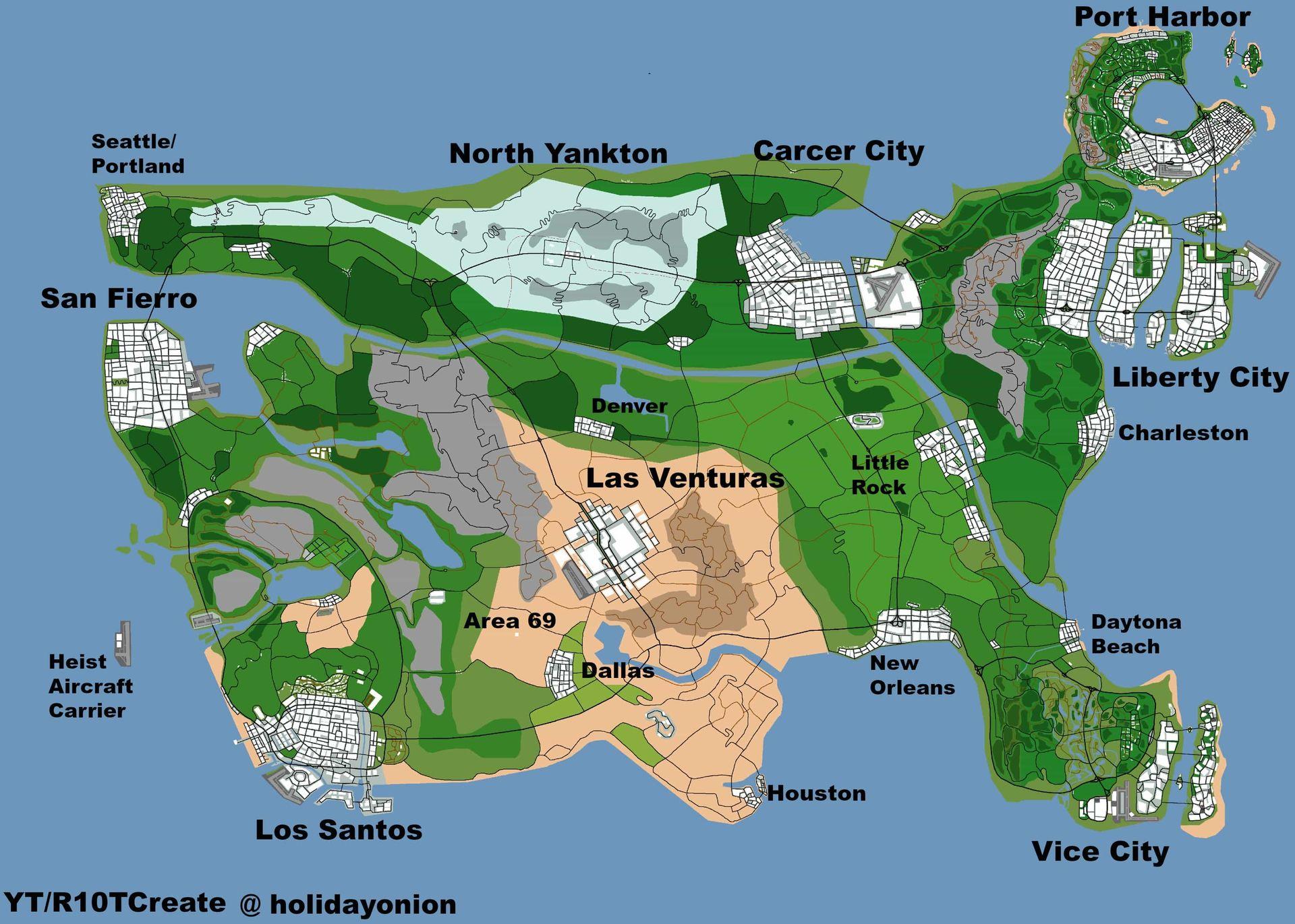 Concept Map Shows A Gta United States