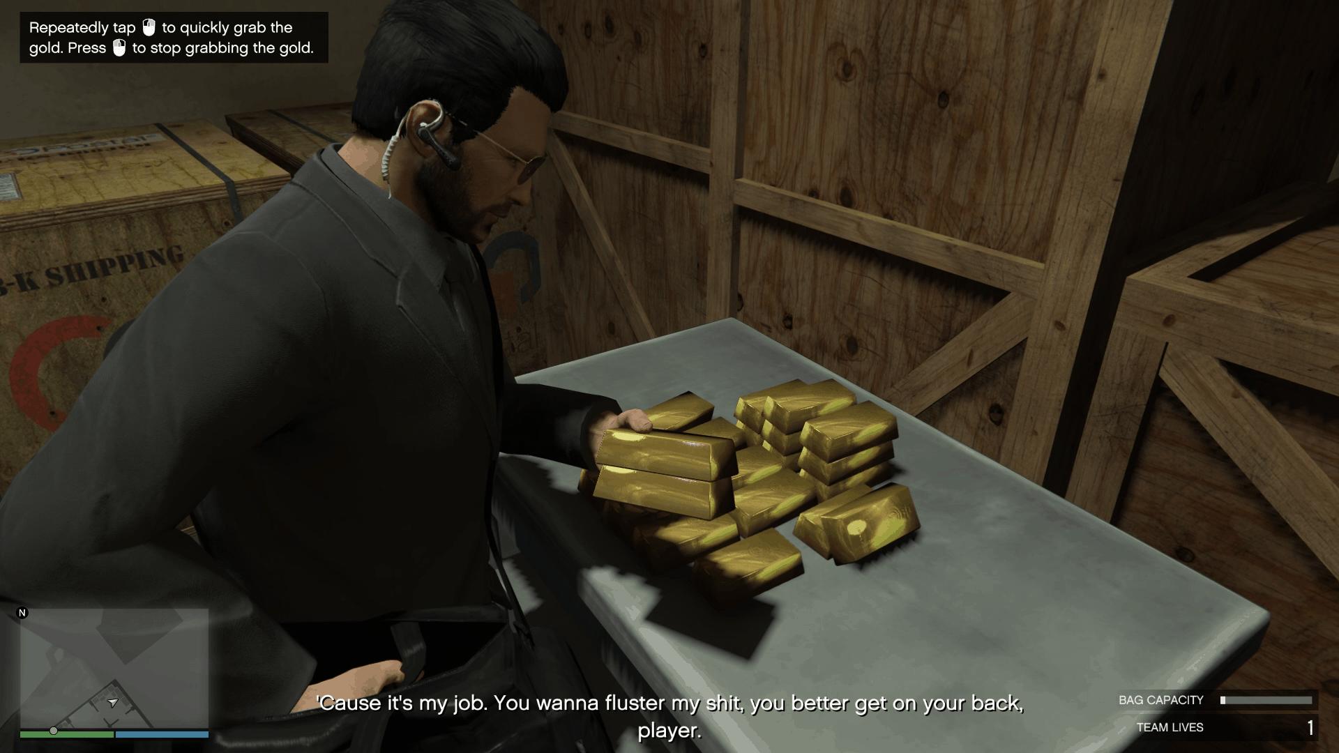 Stealing gold bars