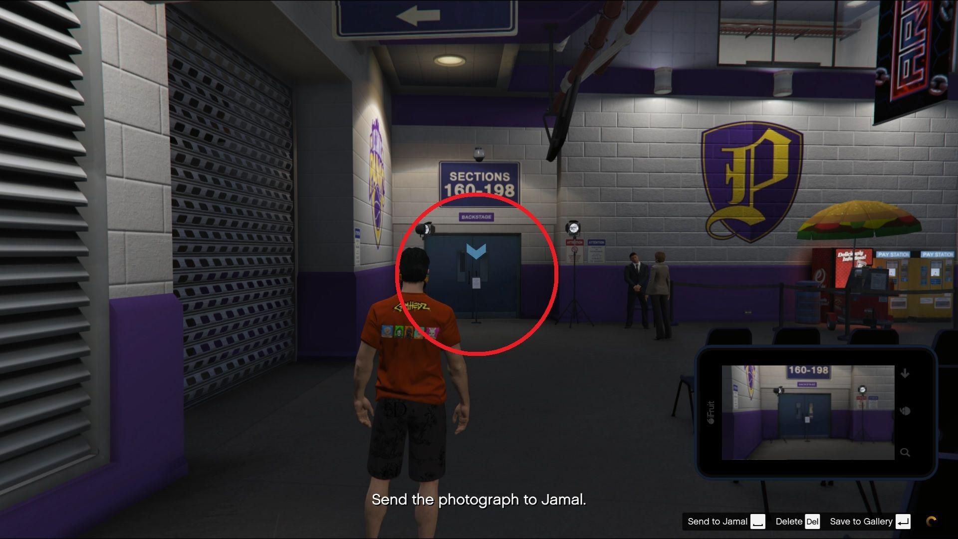 Backstage entrance point of interest.