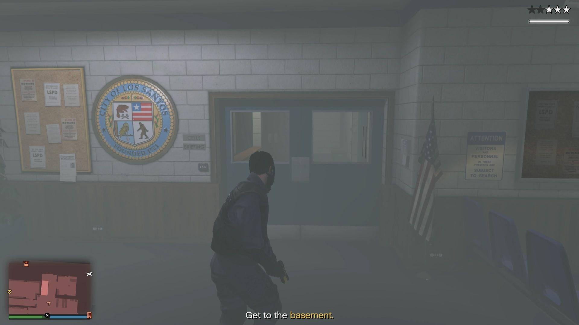 Double doors leading to the stairs.