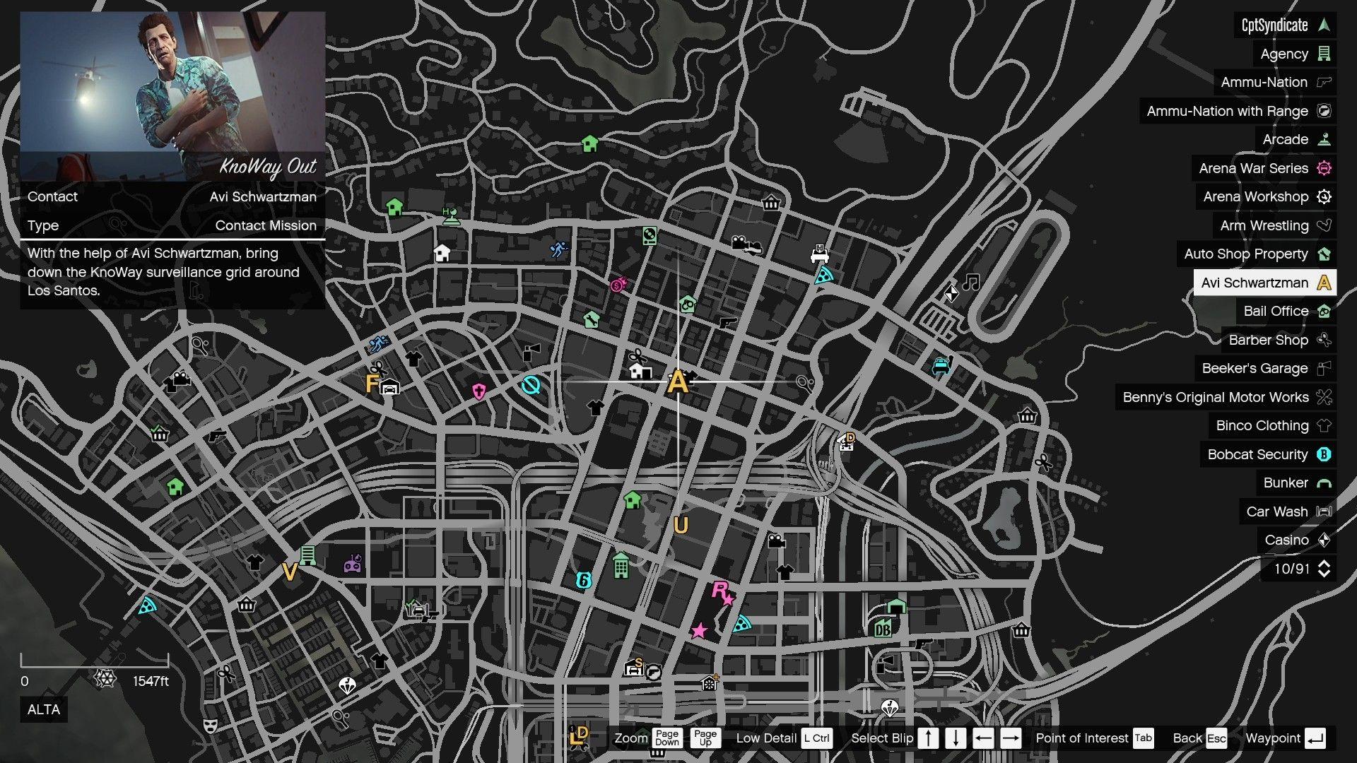 The location of the first mission on the map.