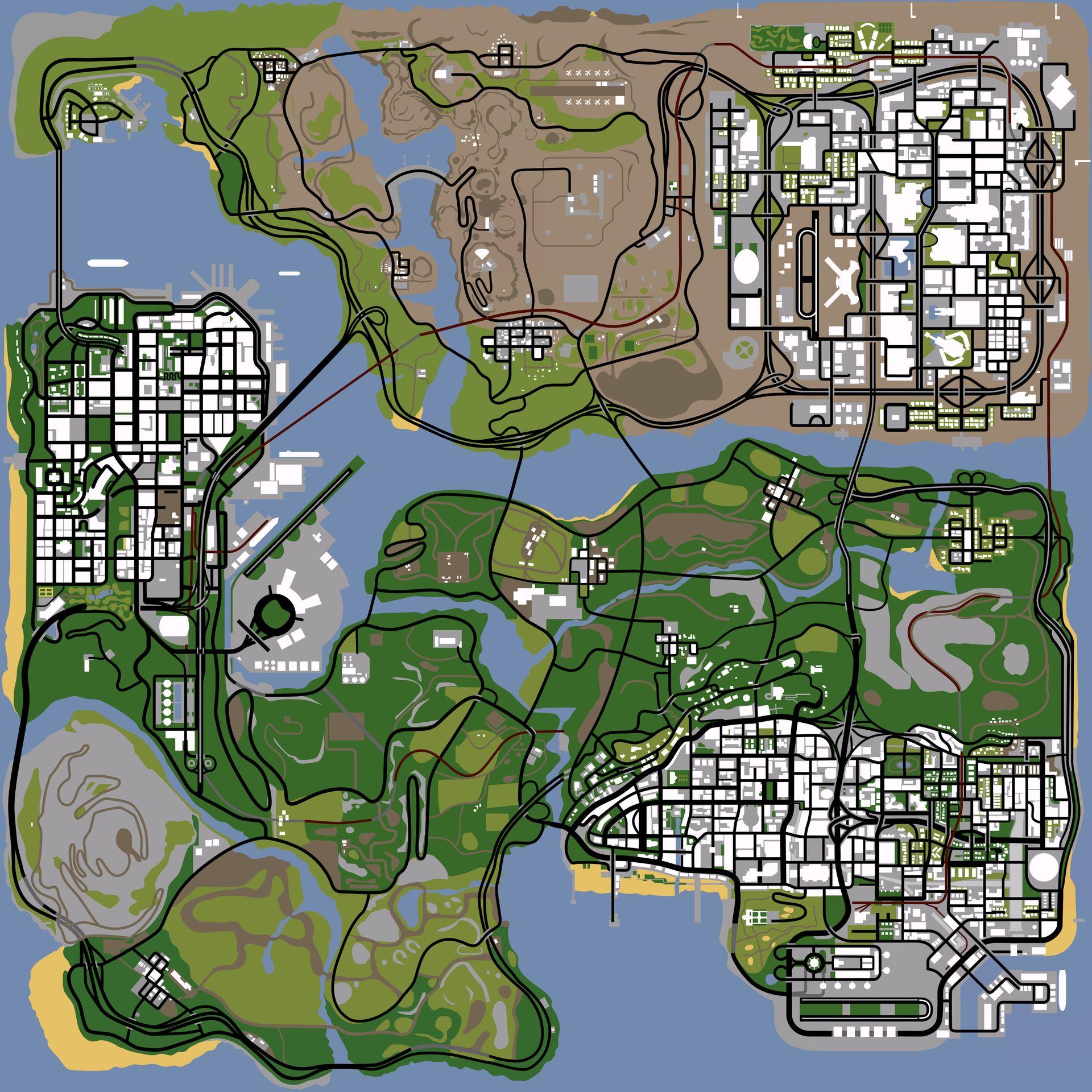 Full street view map of San Andreas