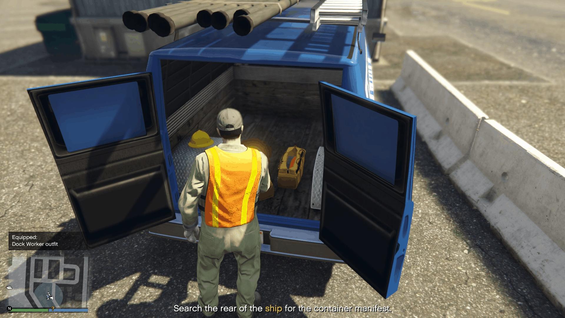 Disguising ourselves as the dock worker