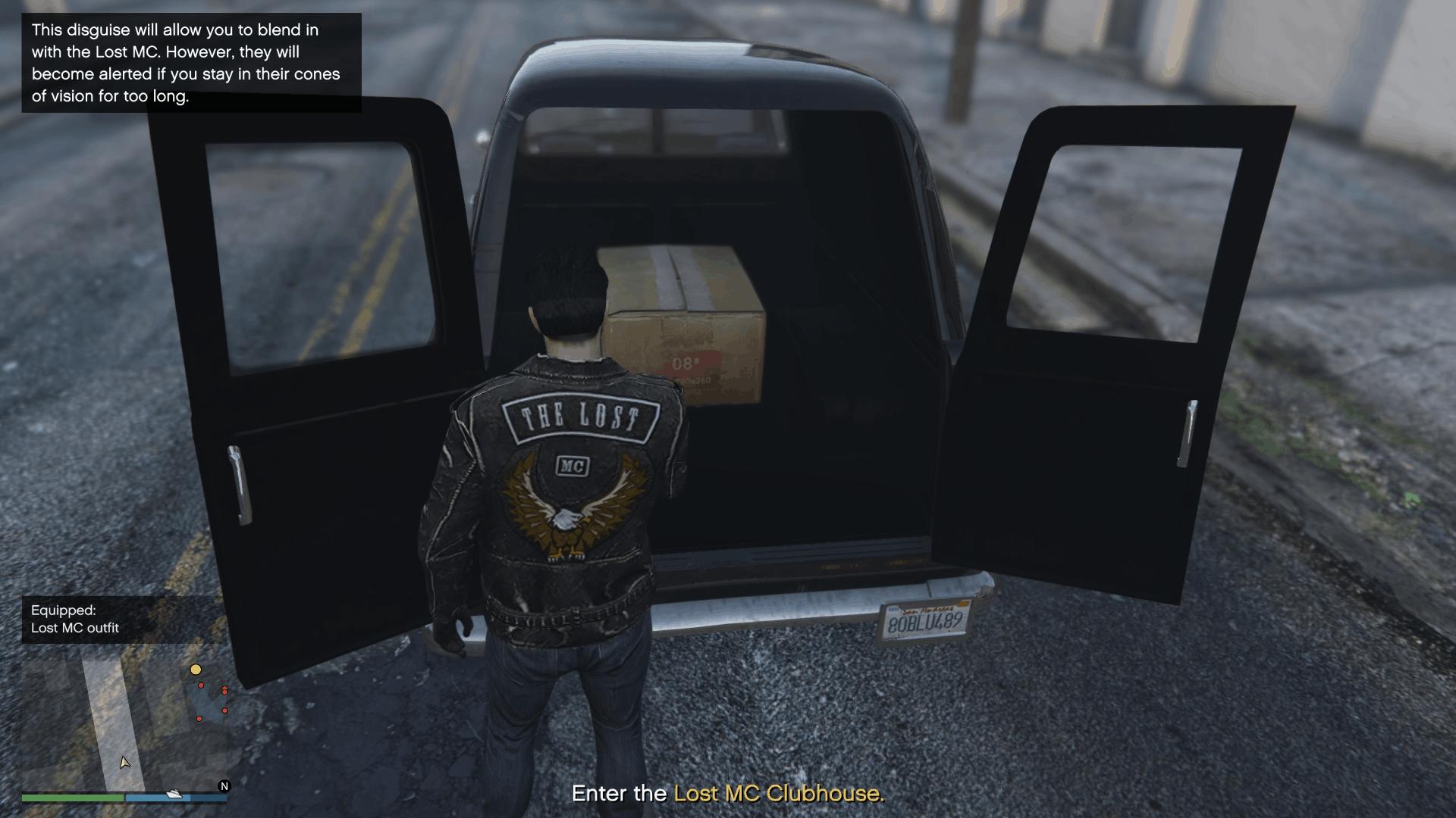 Equipping the Lost MC Outfit