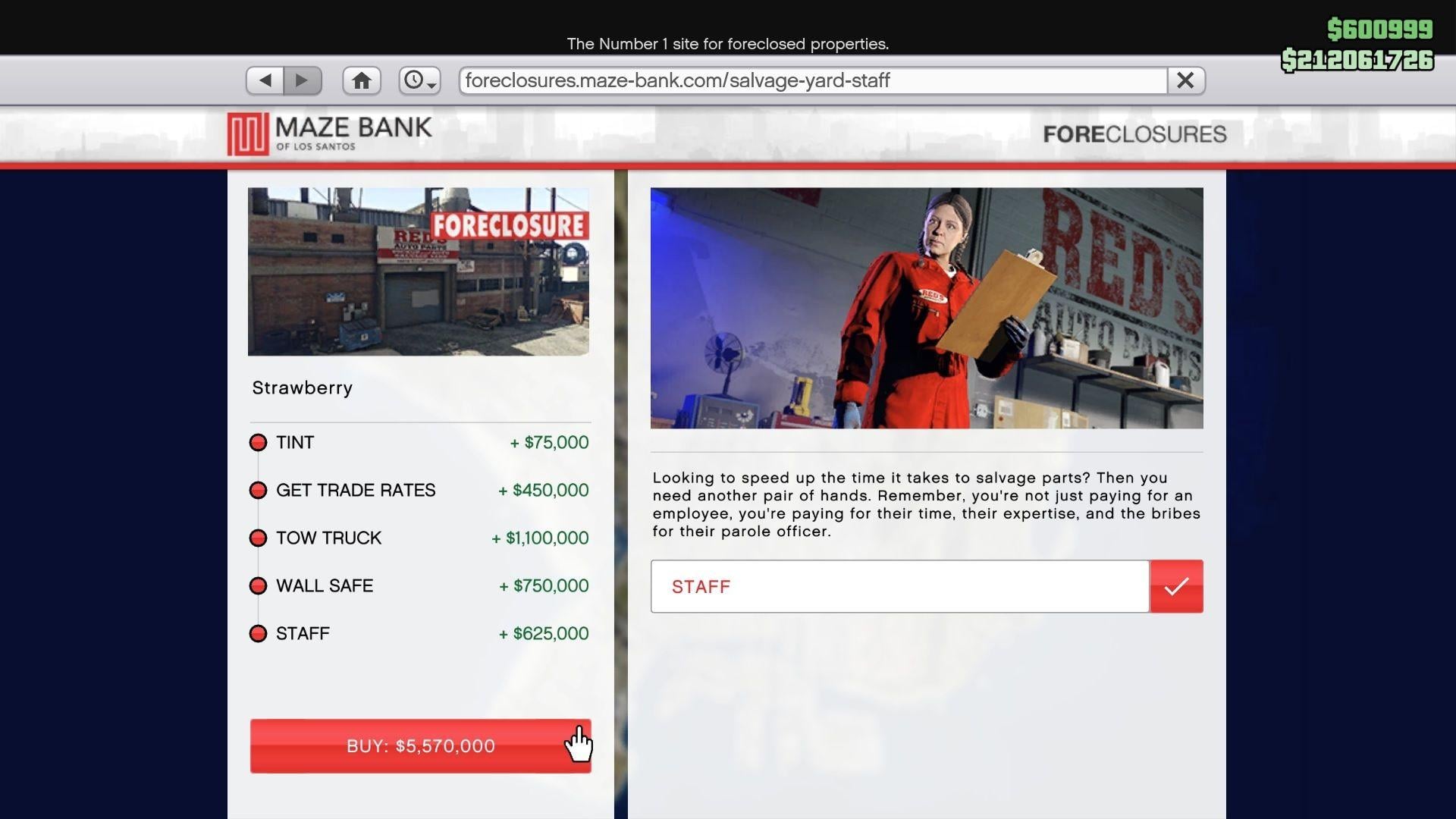 Price when all upgrades are selected.