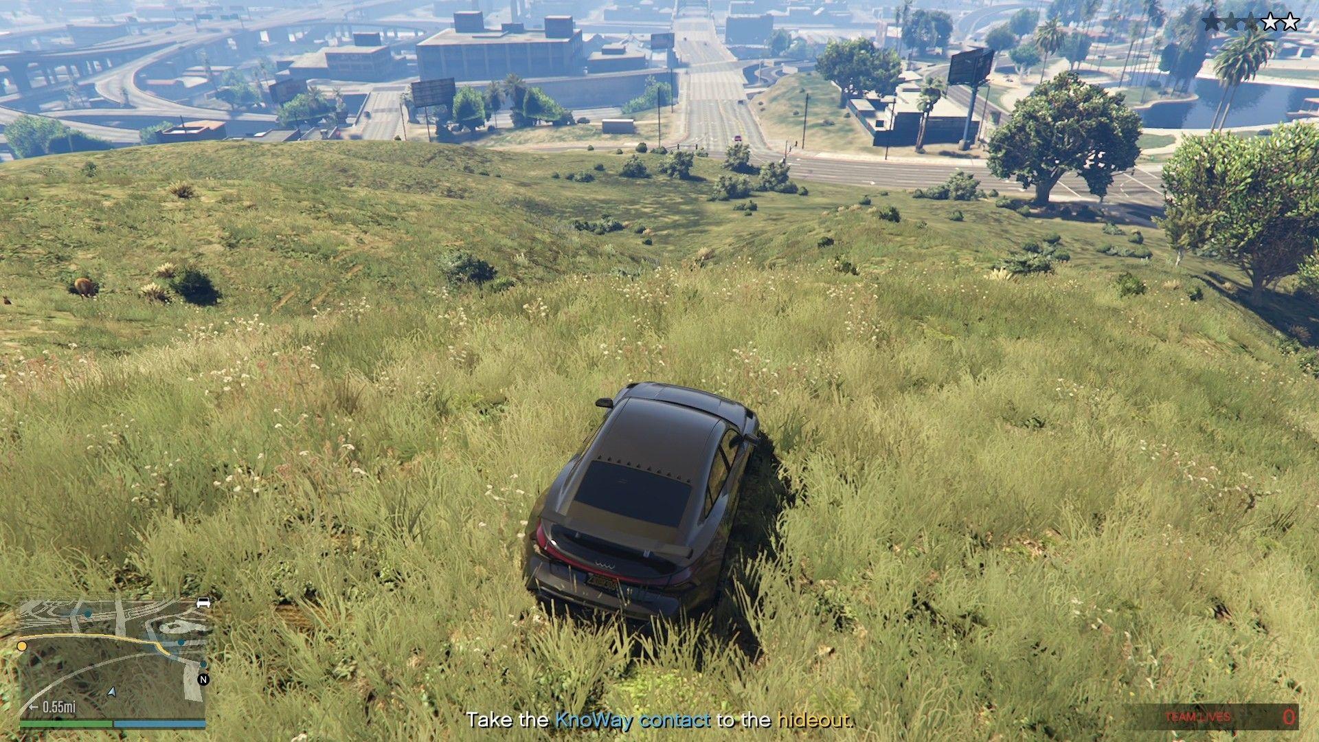 Keep an eye out for cops on foot, as they can still approach you after leaving their vehicles. Although they move very slowly, you should still be careful and try to keep your distance.