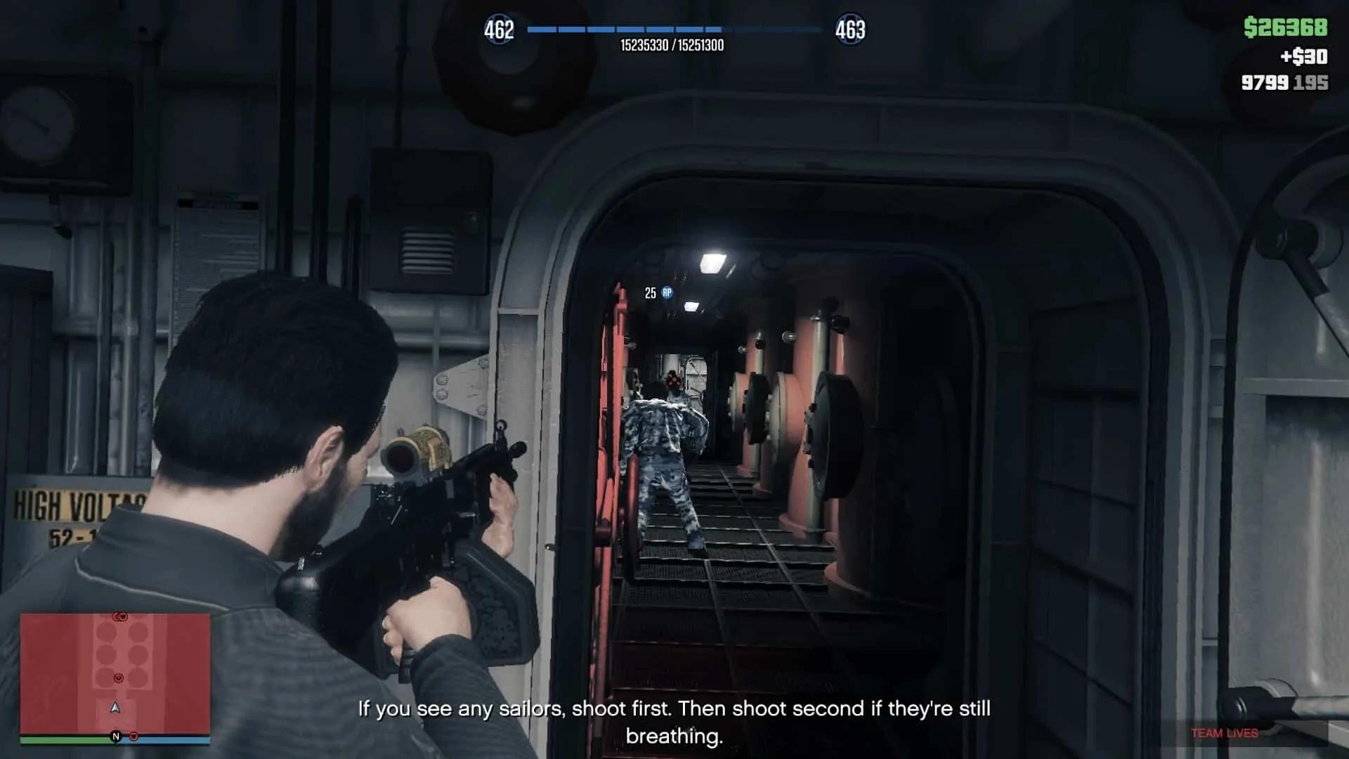 Killing the guards in the narrow passage moving forward