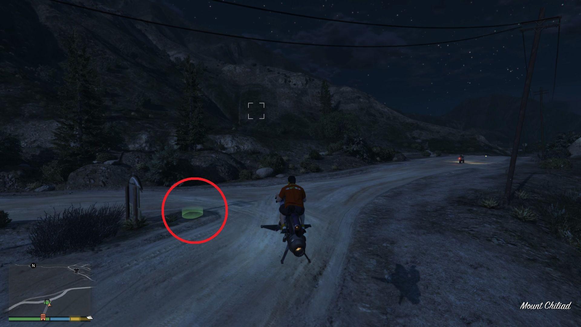 The classic GTA franchise signature mission starting icon.