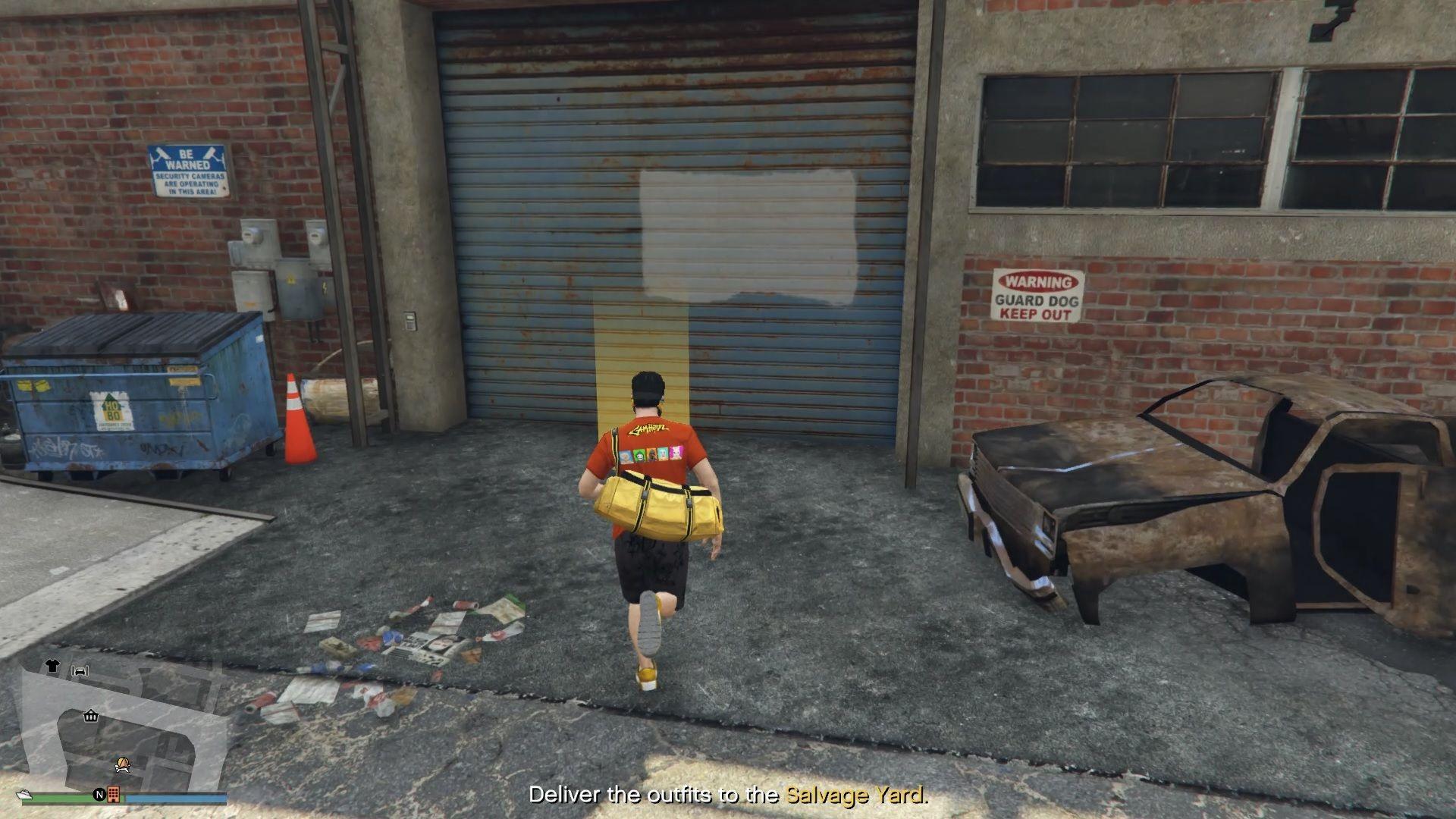 Delivering the Coast Guard outfits to the Salvage Yard.