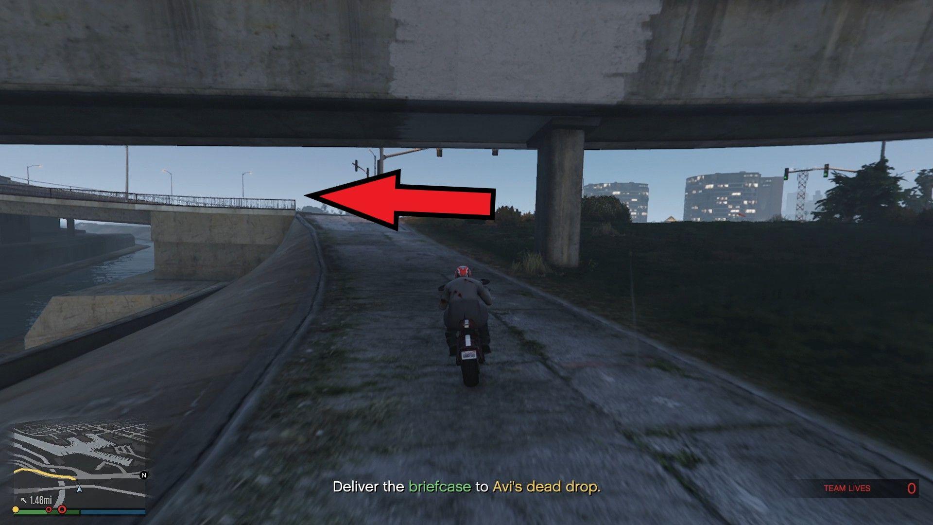 The left you need to take to get on the main road.