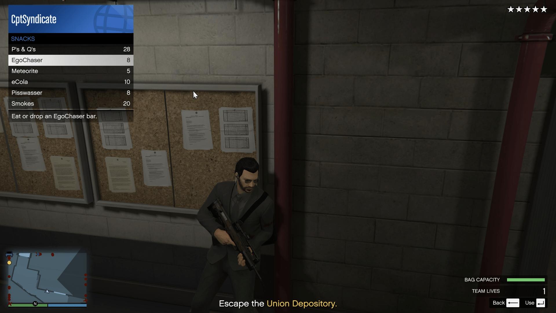 Eating snacks and applying super heavy armor