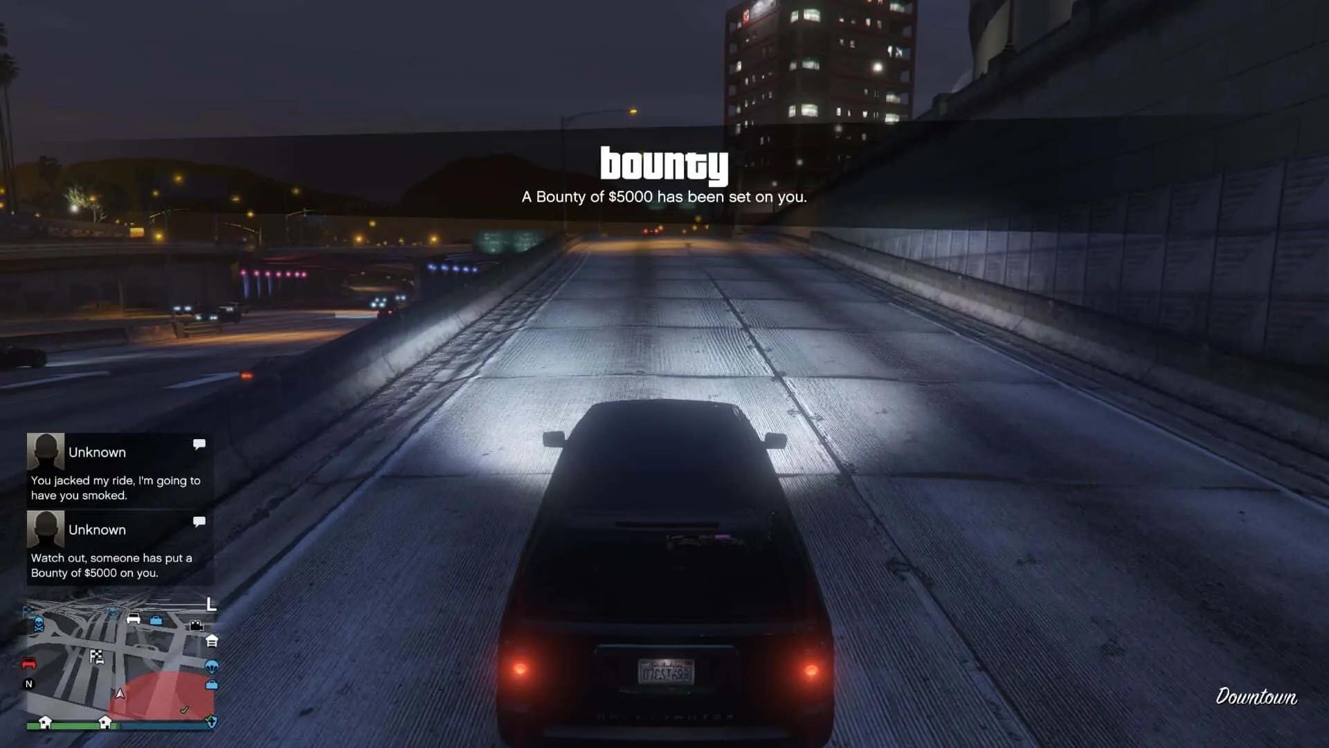 Bounty being put on a player in GTA Online