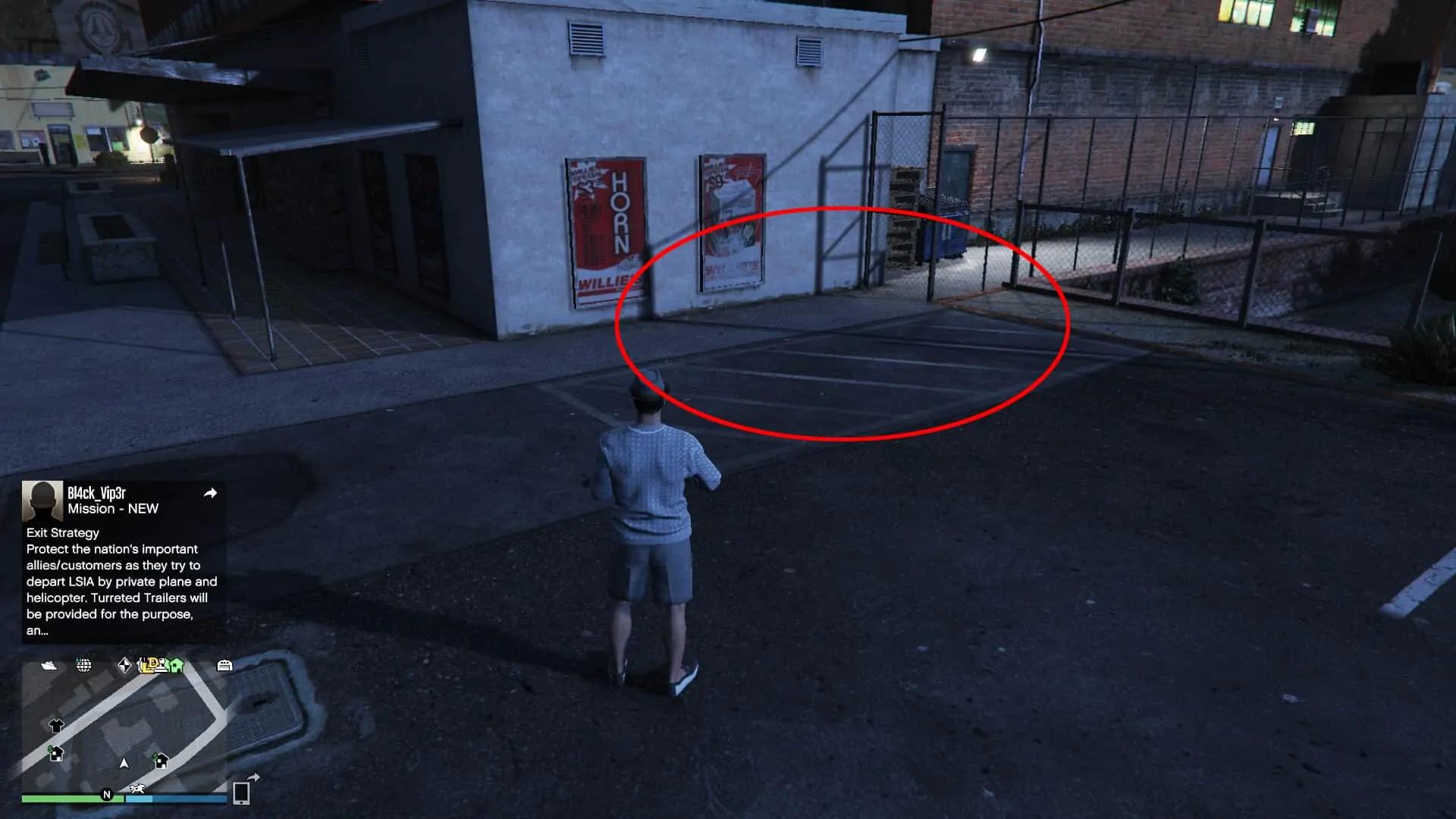 Prop 10's second location where the van can be next to the red poster