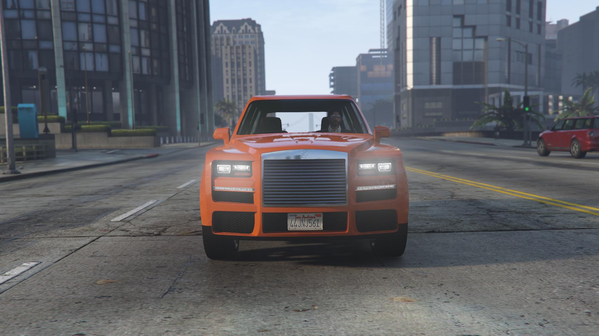The front of Enus Jubilee as seen in GTA Online.