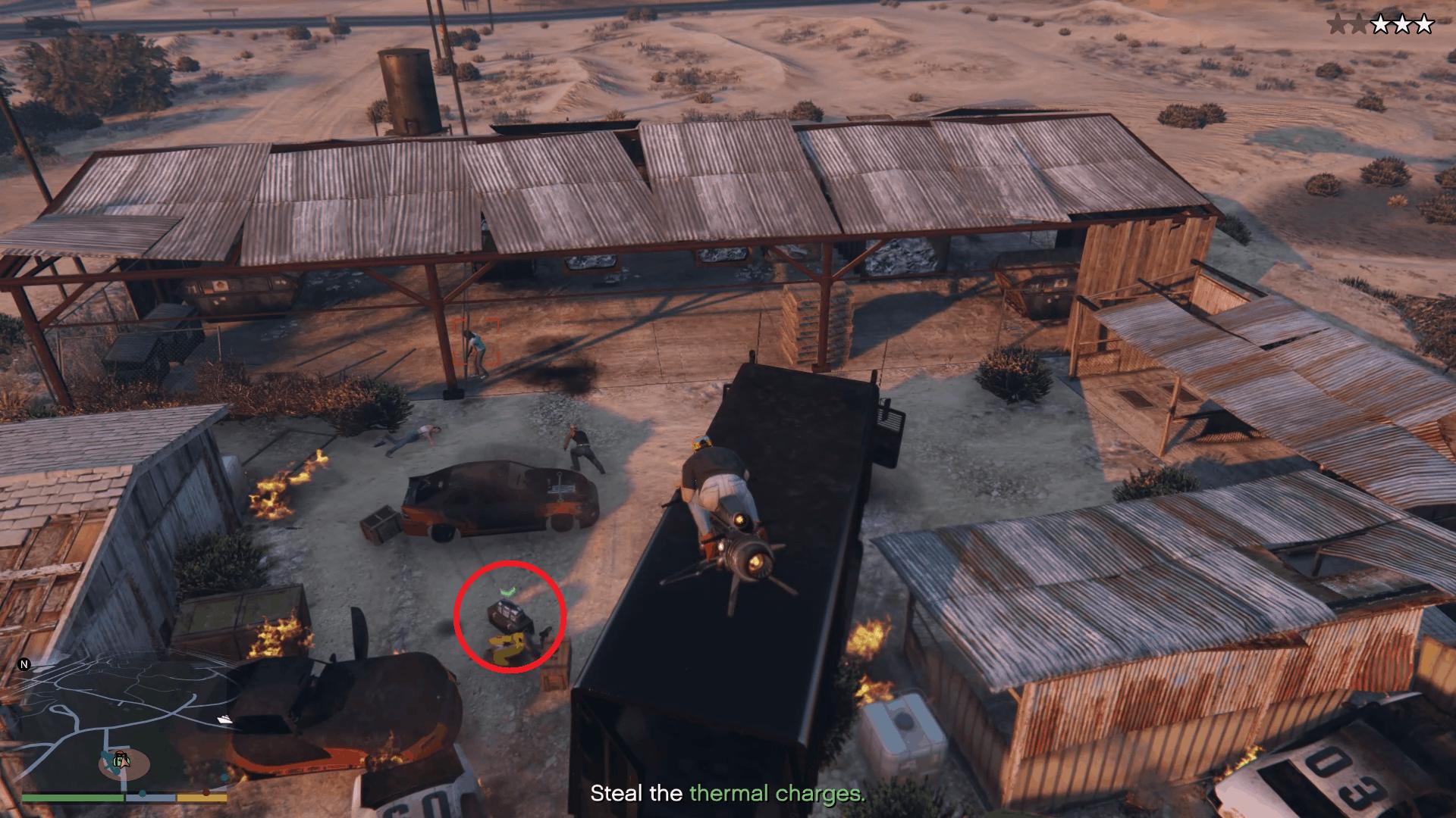 Thermal charges circled in red