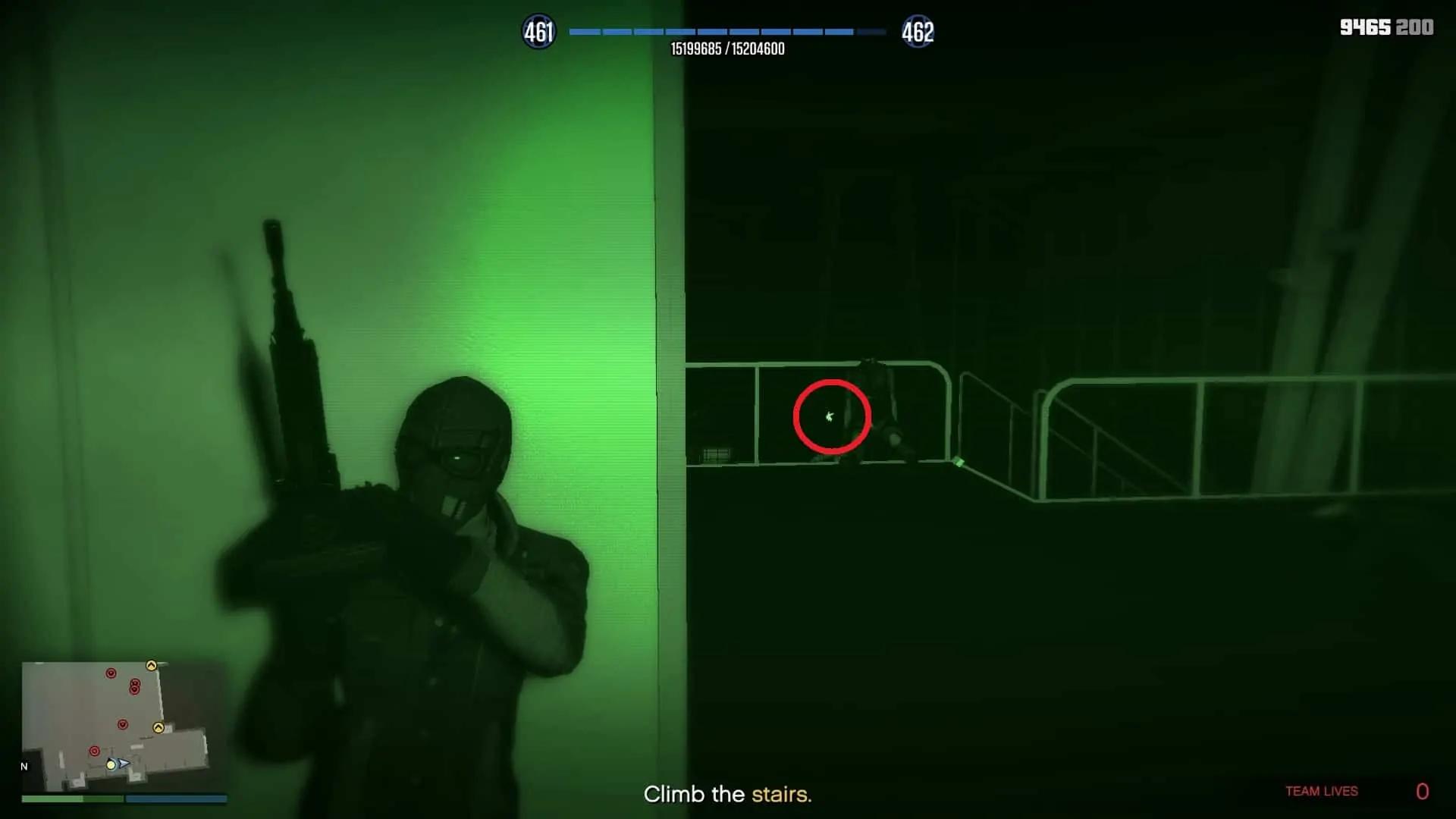 Muzzle flash out of a gun from the ground enemy gun