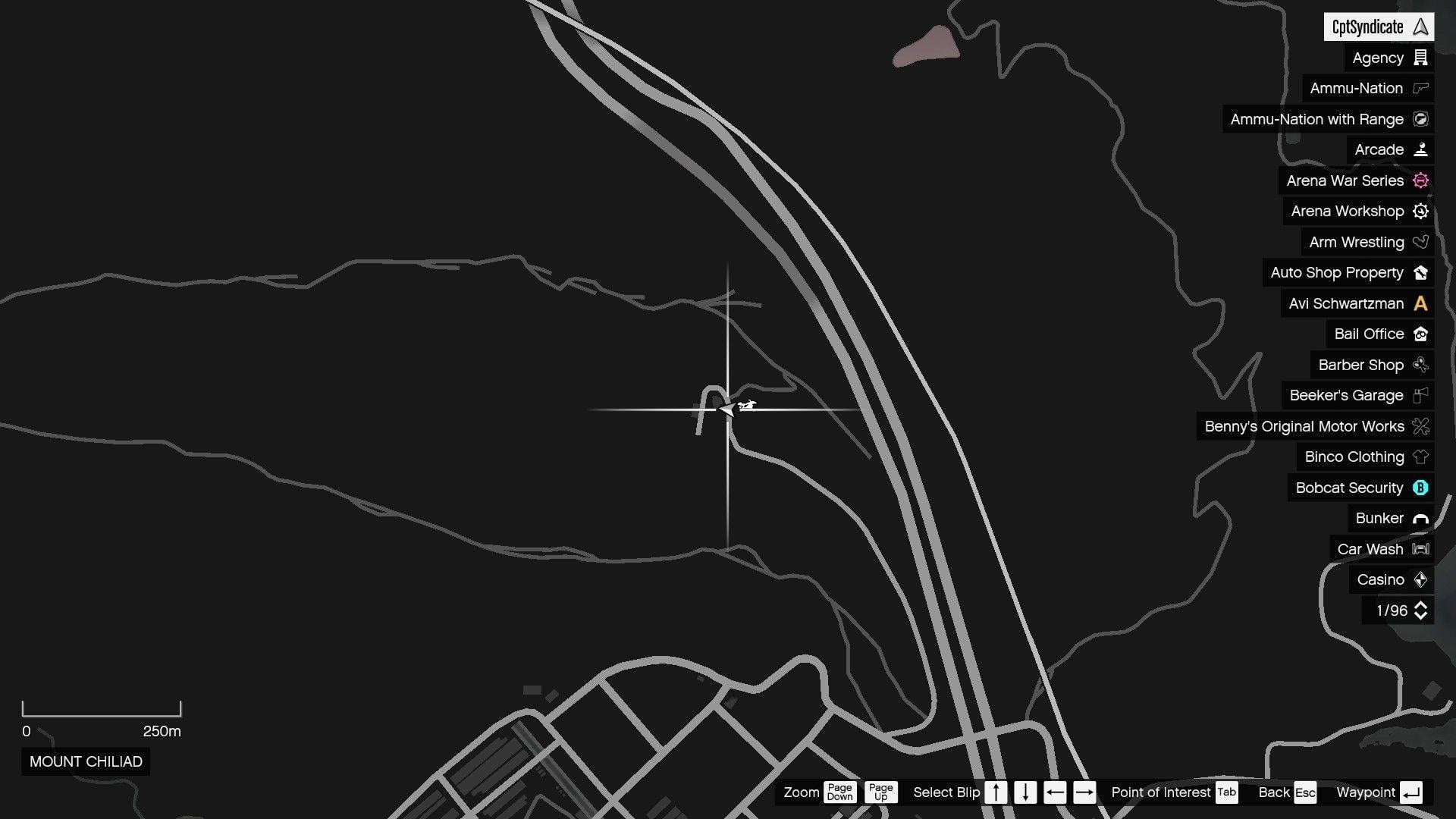 The map shows the location of the lucky clover hanging on a small windmill in a small village at the base of Mount Chiliad.