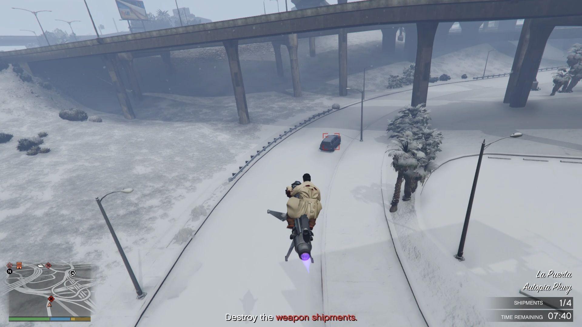 Some weapon shipments will be stationary while the others will be moving around the city.