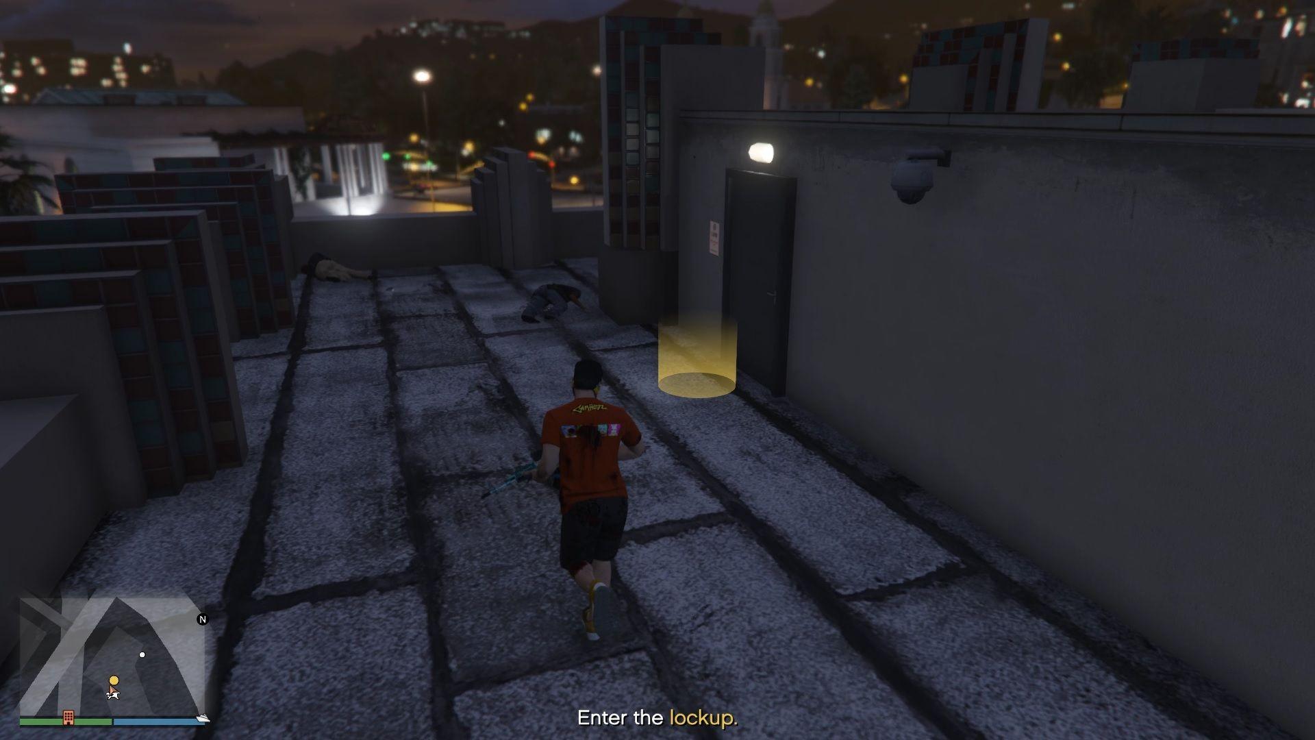 The location of the lockup is random, but the whole sequence and the mission are exactly the same.