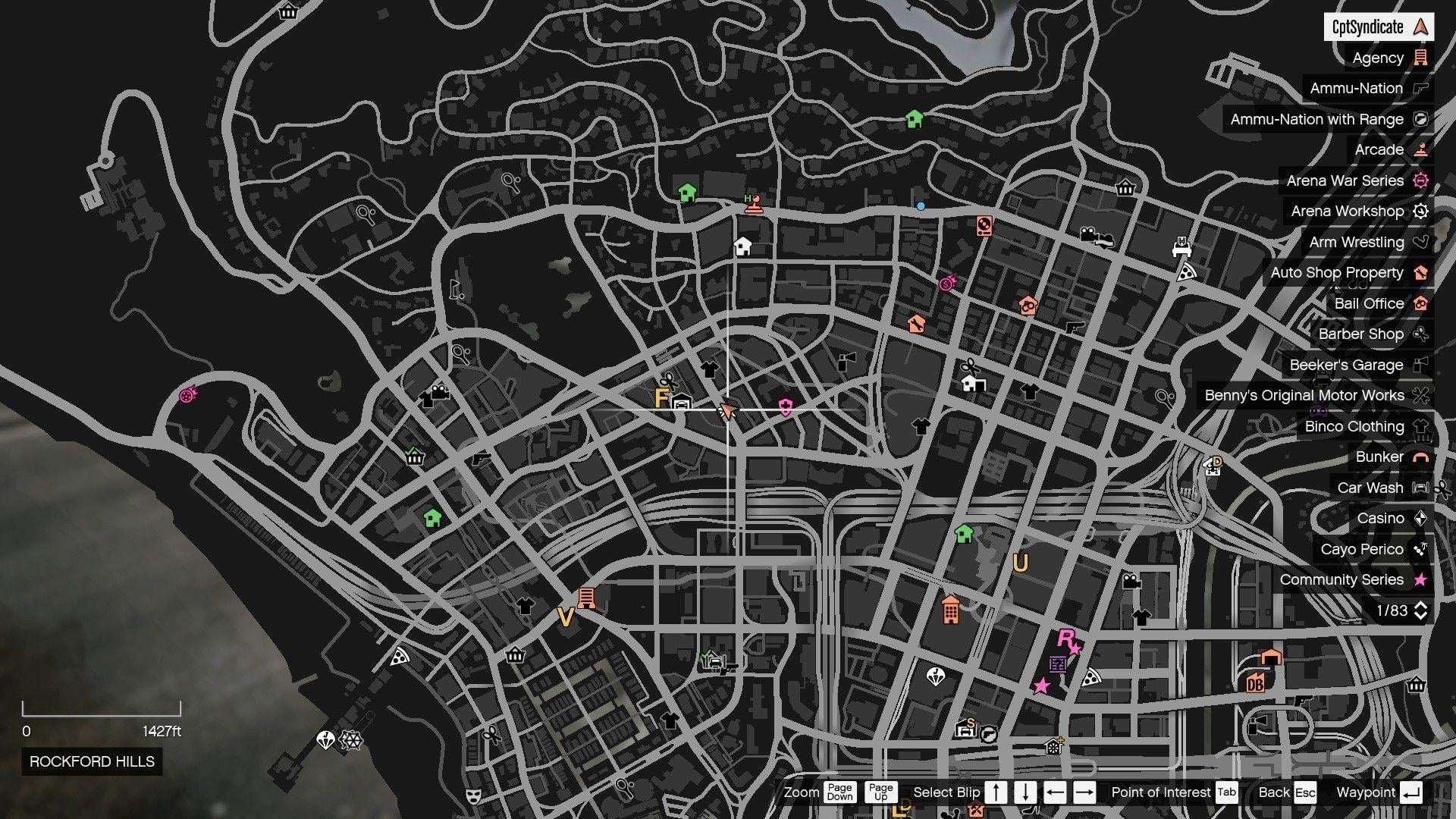 Poodle's location on the map.