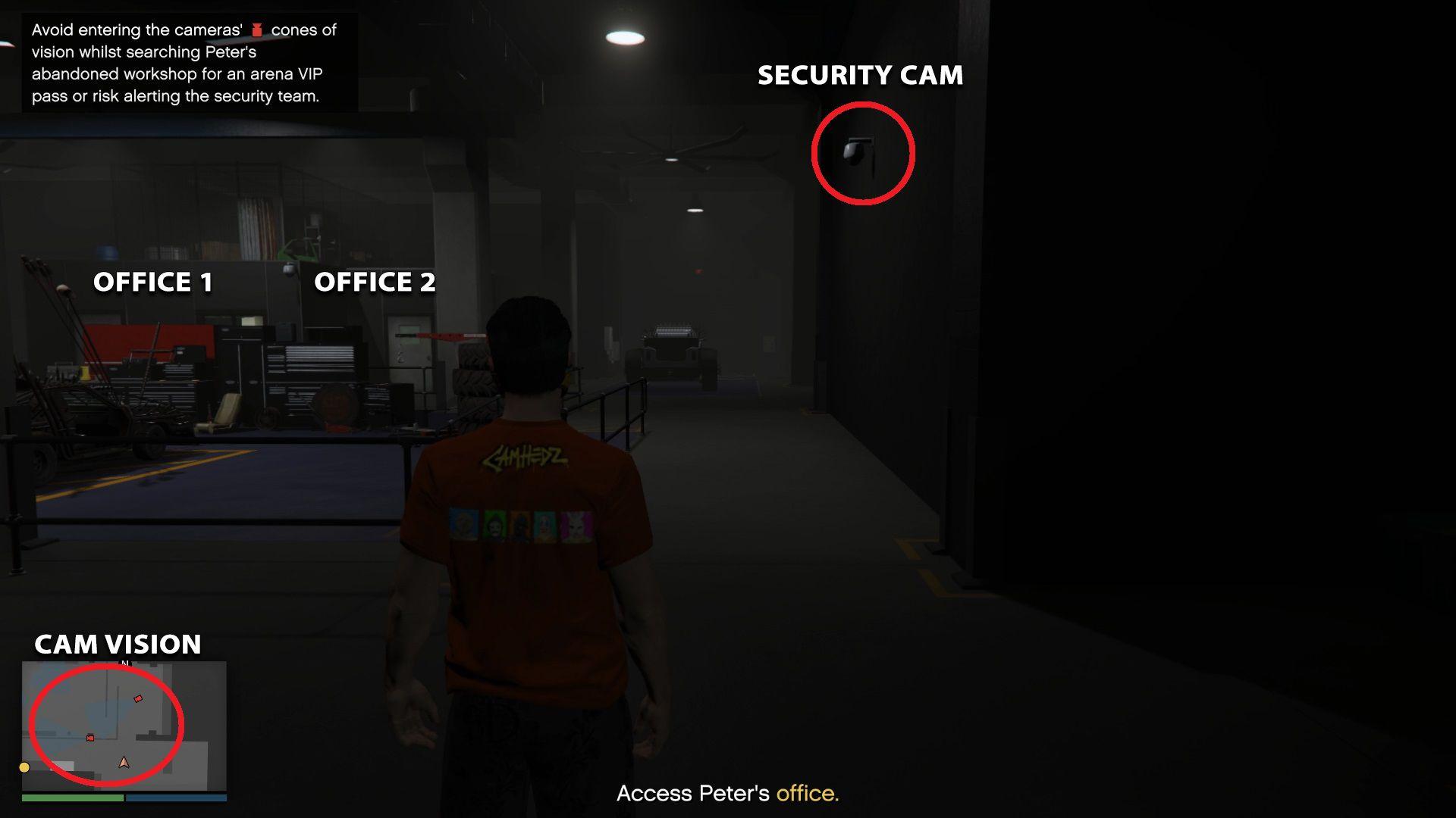 You need to be careful of all the security cameras in this workshop.