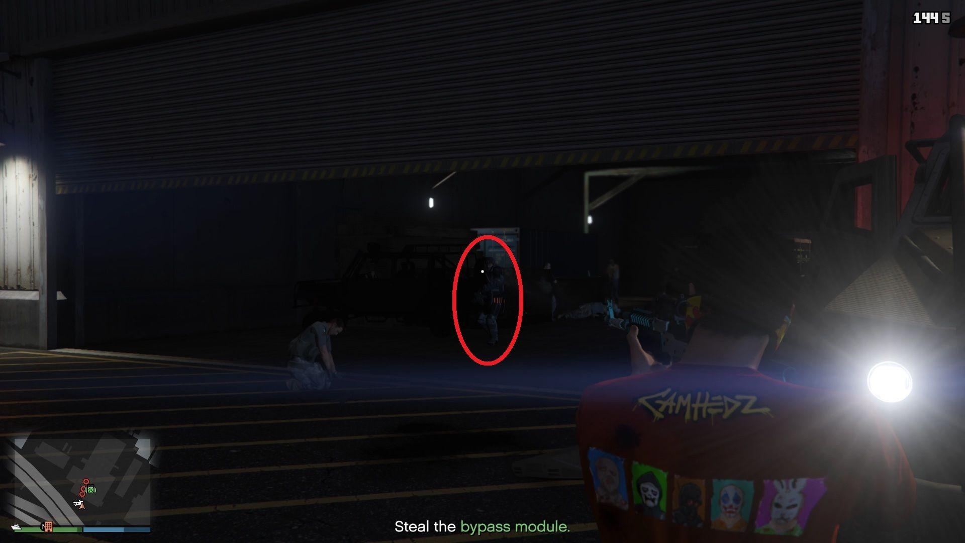 Anything explosive will take him out swiftly. If you have a death machine, you can also use that.