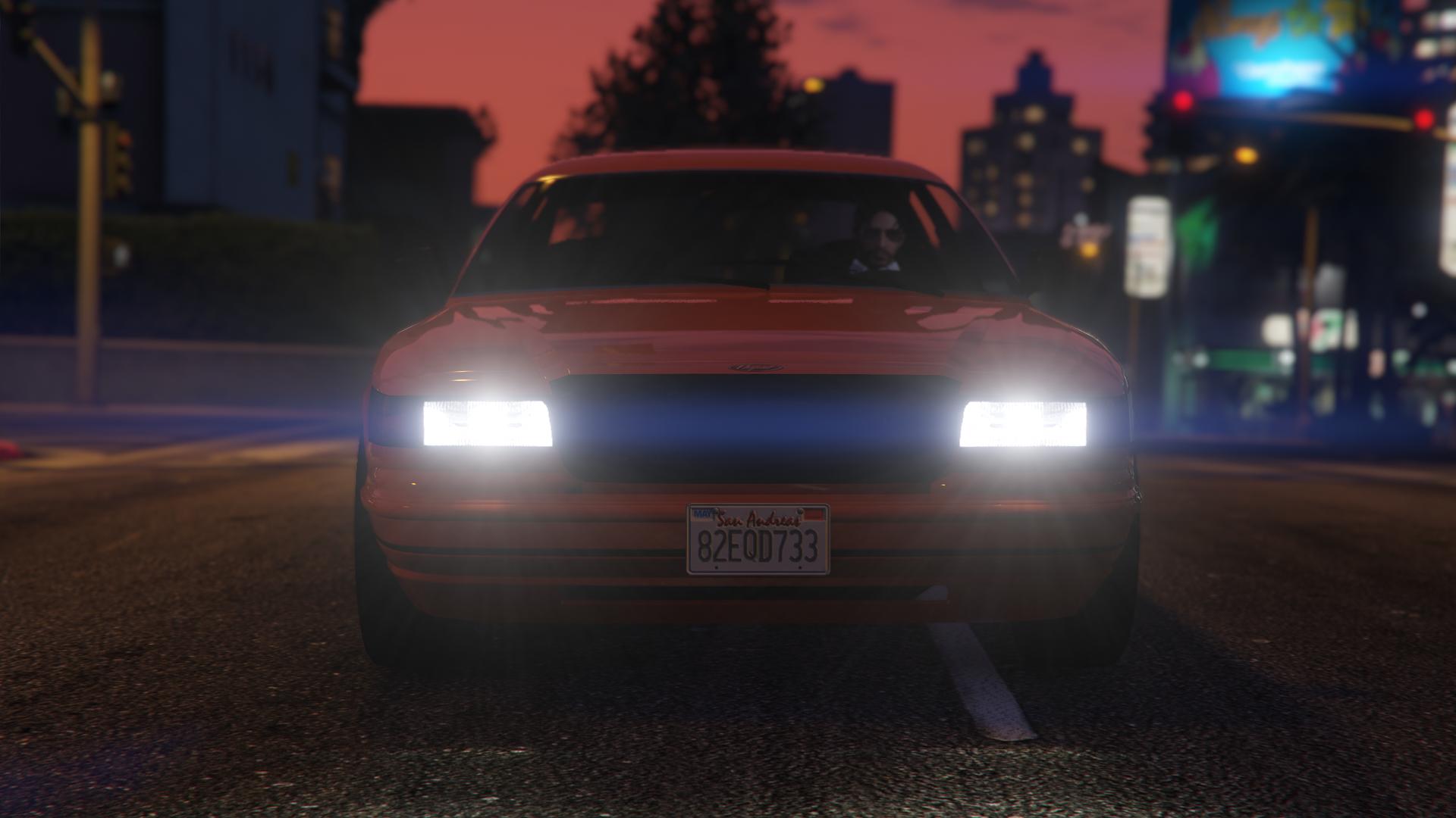 The front of the Vapid Stanier as seen in GTA Online.