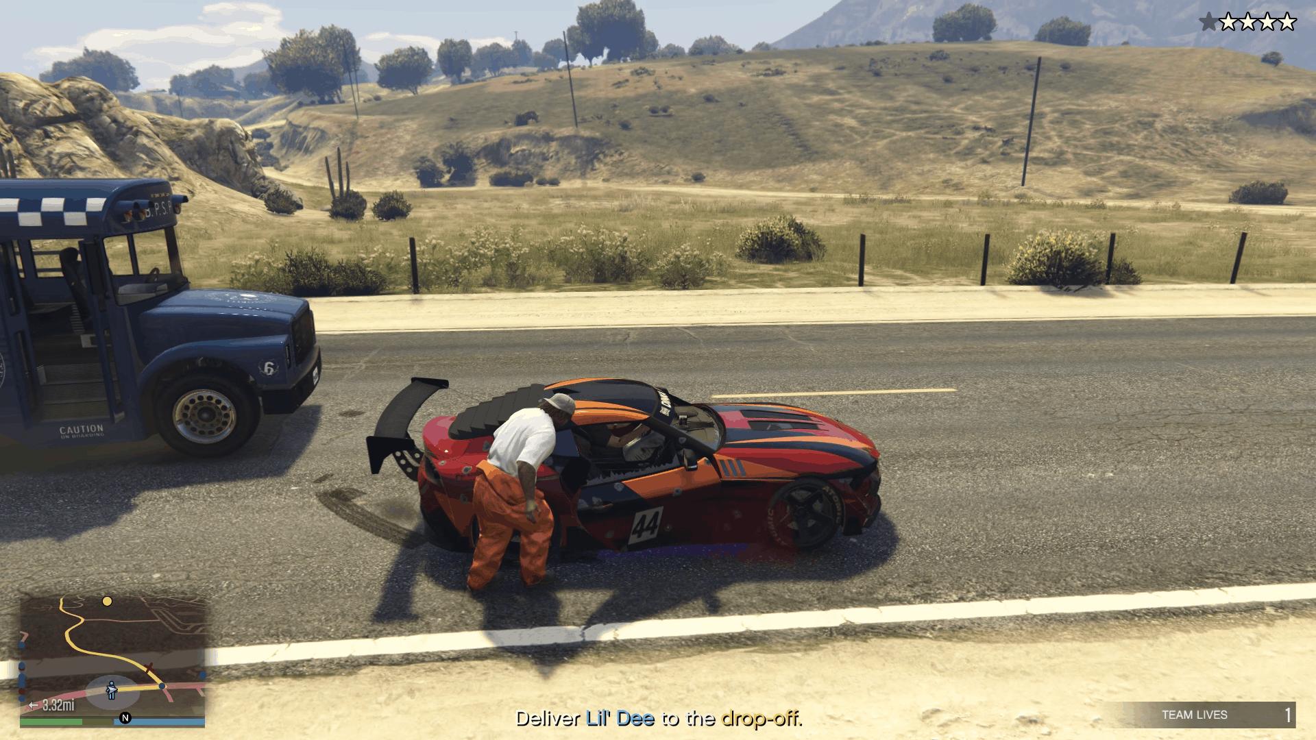 Lil Dee joining the us in our car