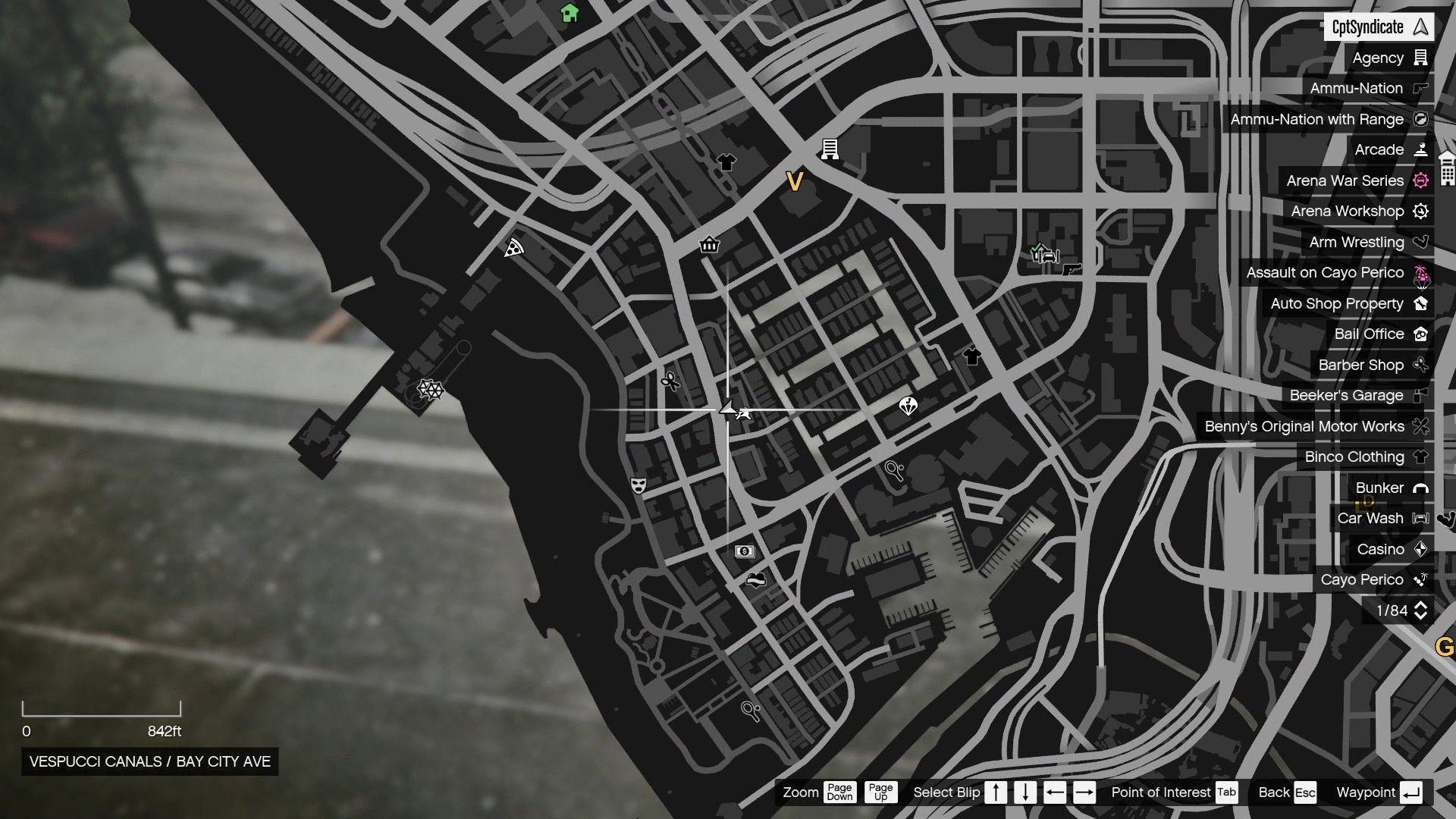 The map shows the location of the Yuanbao at Vespucci Canals.