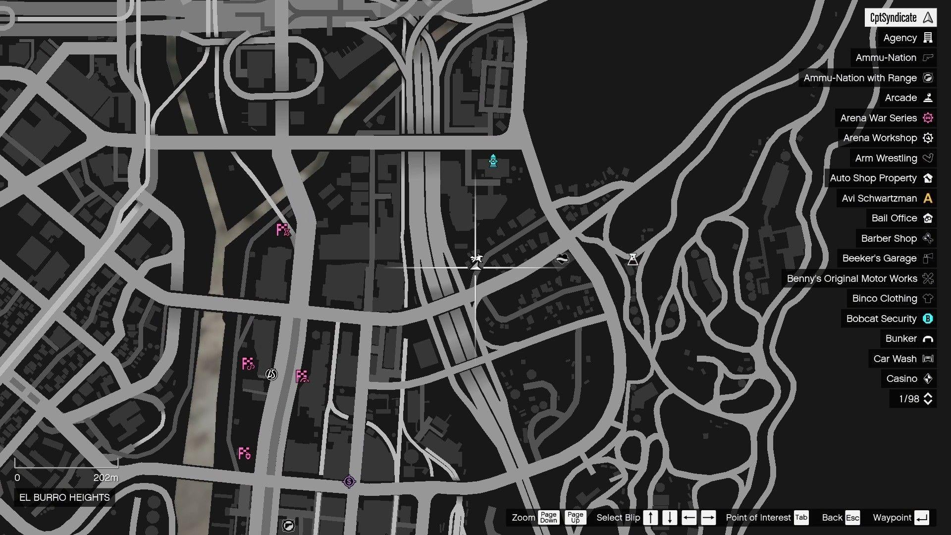 The map shows the location of the lucky clover at El Burro Heights.