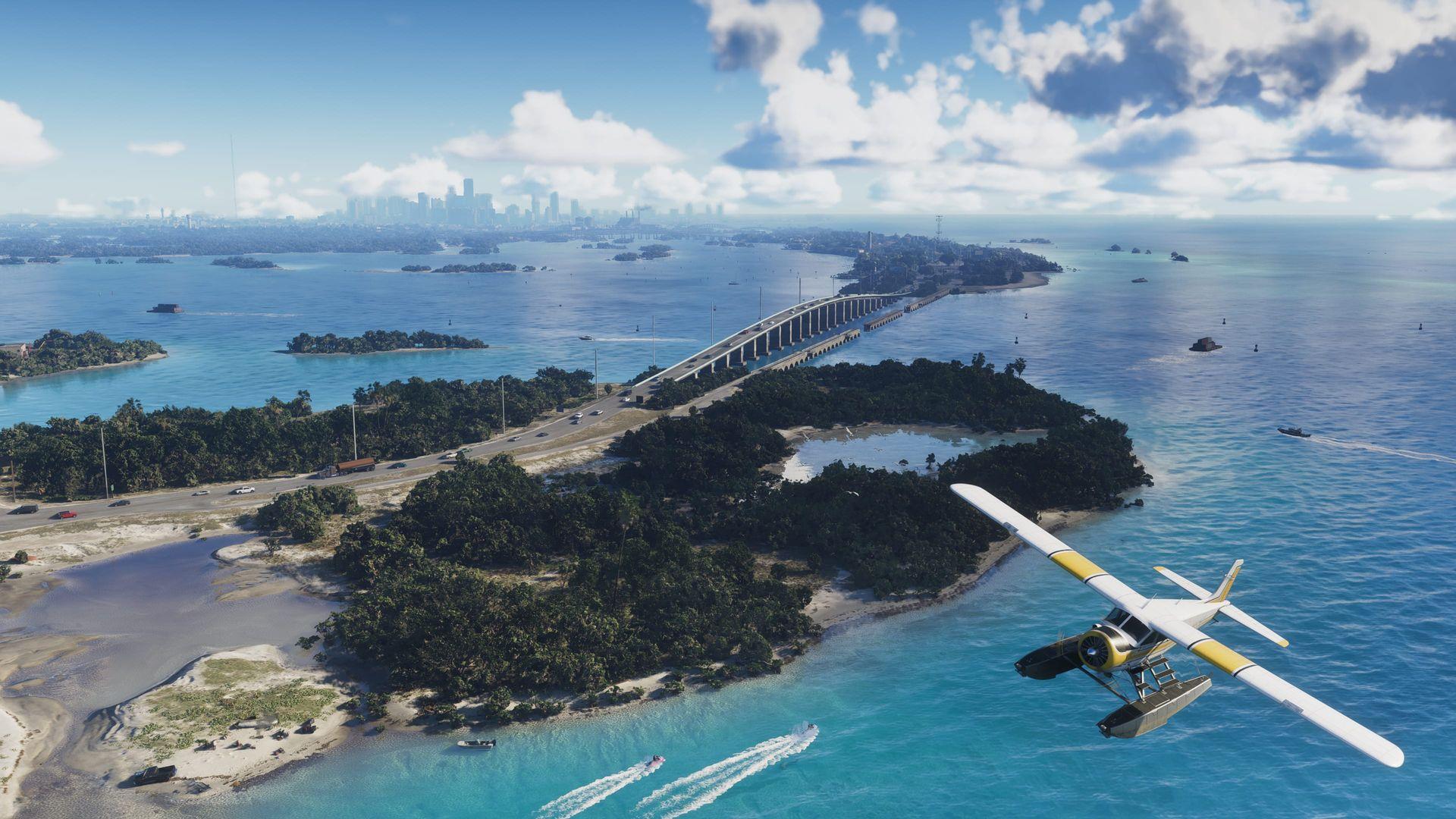 Official screenshot of the Leonida Keys, which is inspired by the real-life Florida Keys.